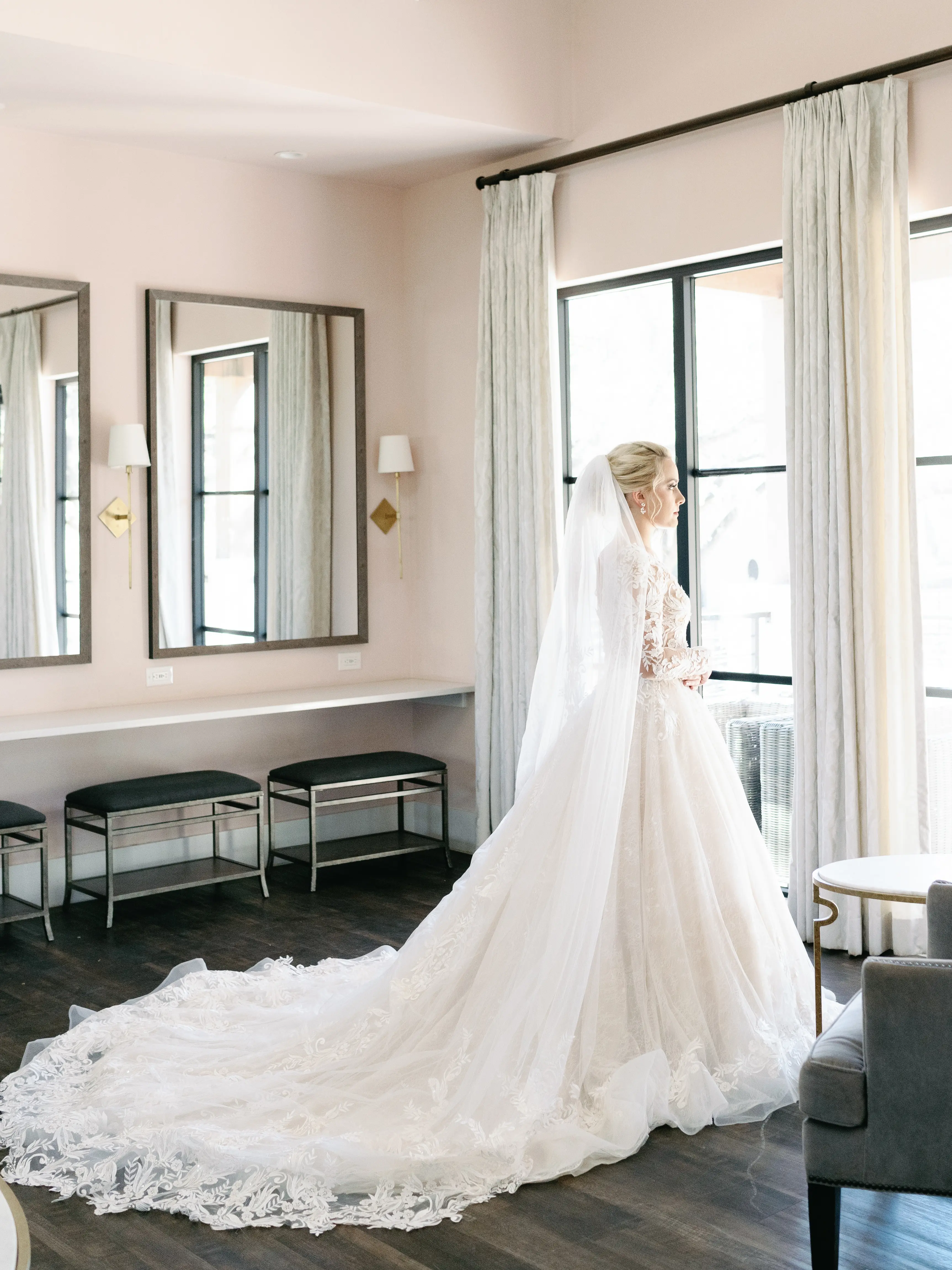 Real Bride Wearing Lace Ballgown Wedding Dress Called Zander By Sottero and Midgley