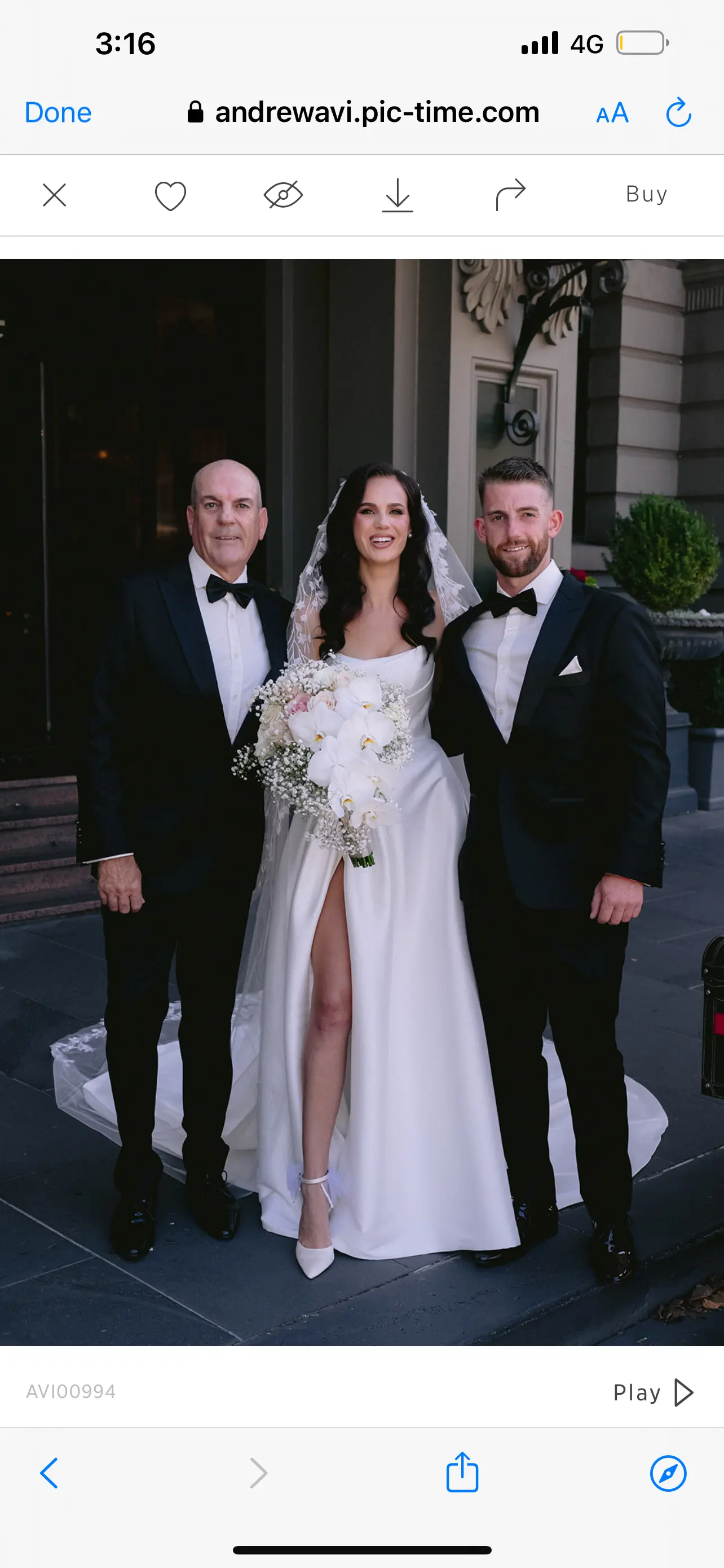 Bride wearing Aspen by Sottero and Midgley with her family