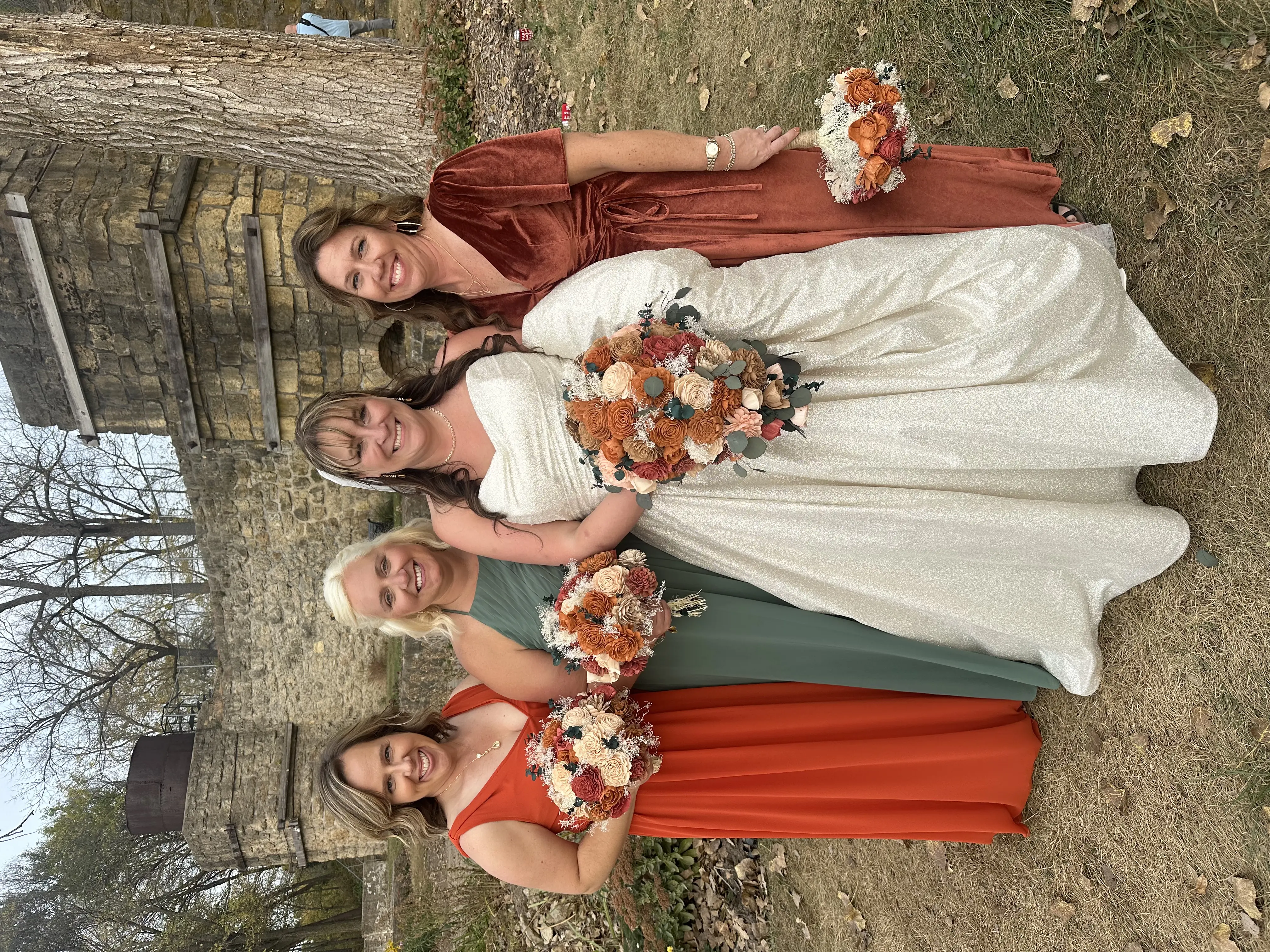 Bride Wearing Sparkly Aline Wedding Dress Called Anniston By Maggie Sottero With Sisters