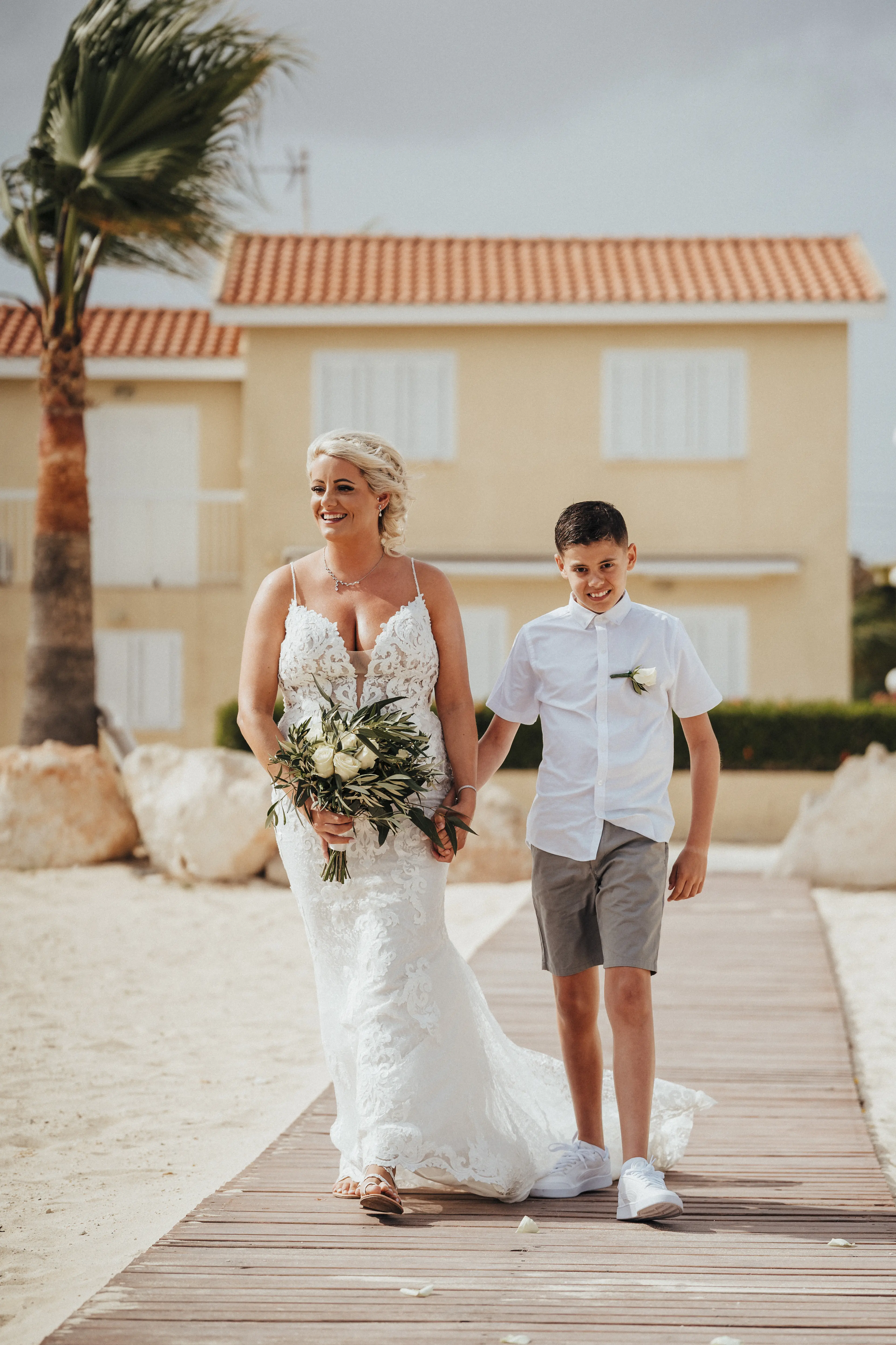 Bride In Lace Sheath Tuscany Lynette Maggie Sottero With Family