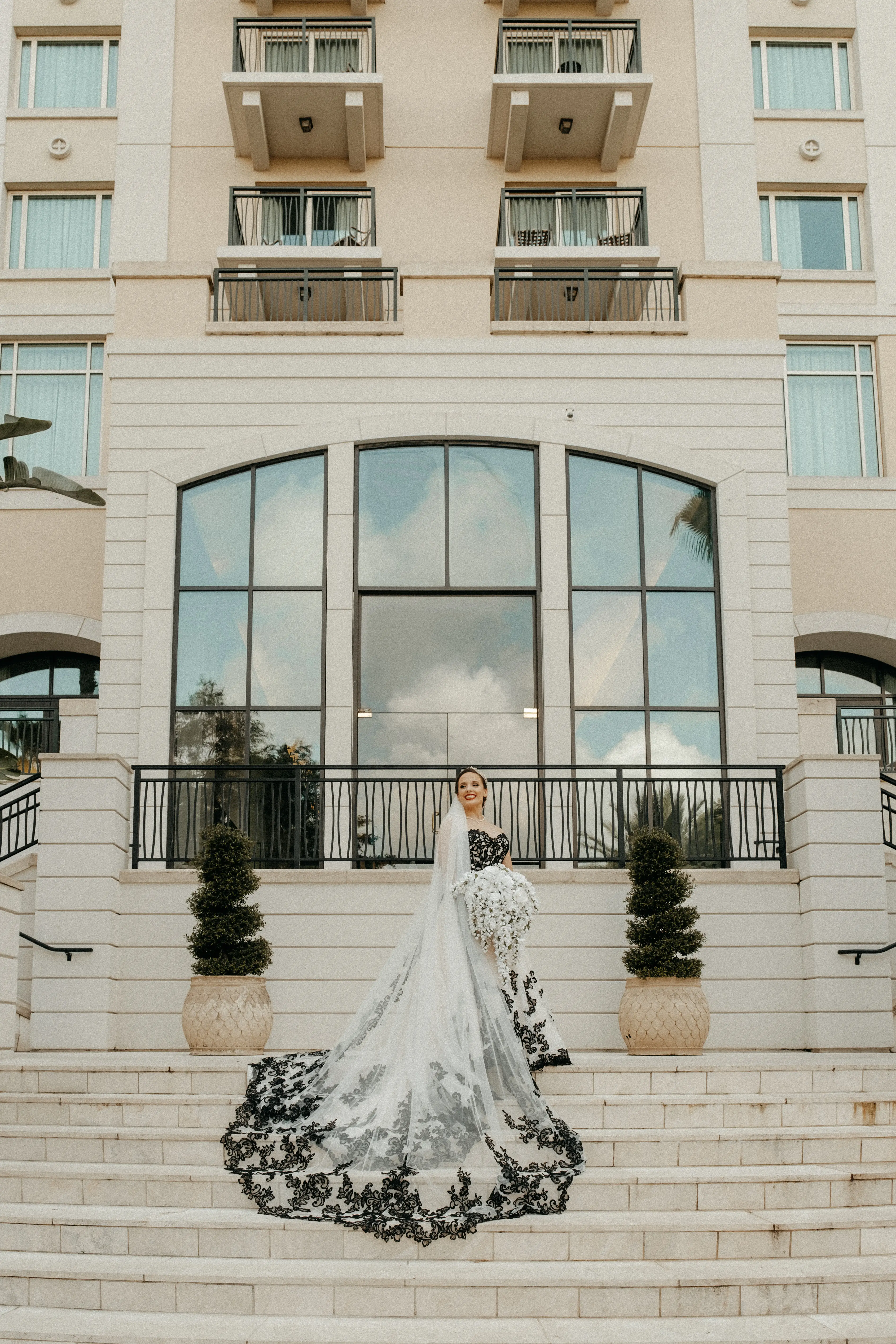 Bride wearing Tristyn wedding dress by Maggie Sottero