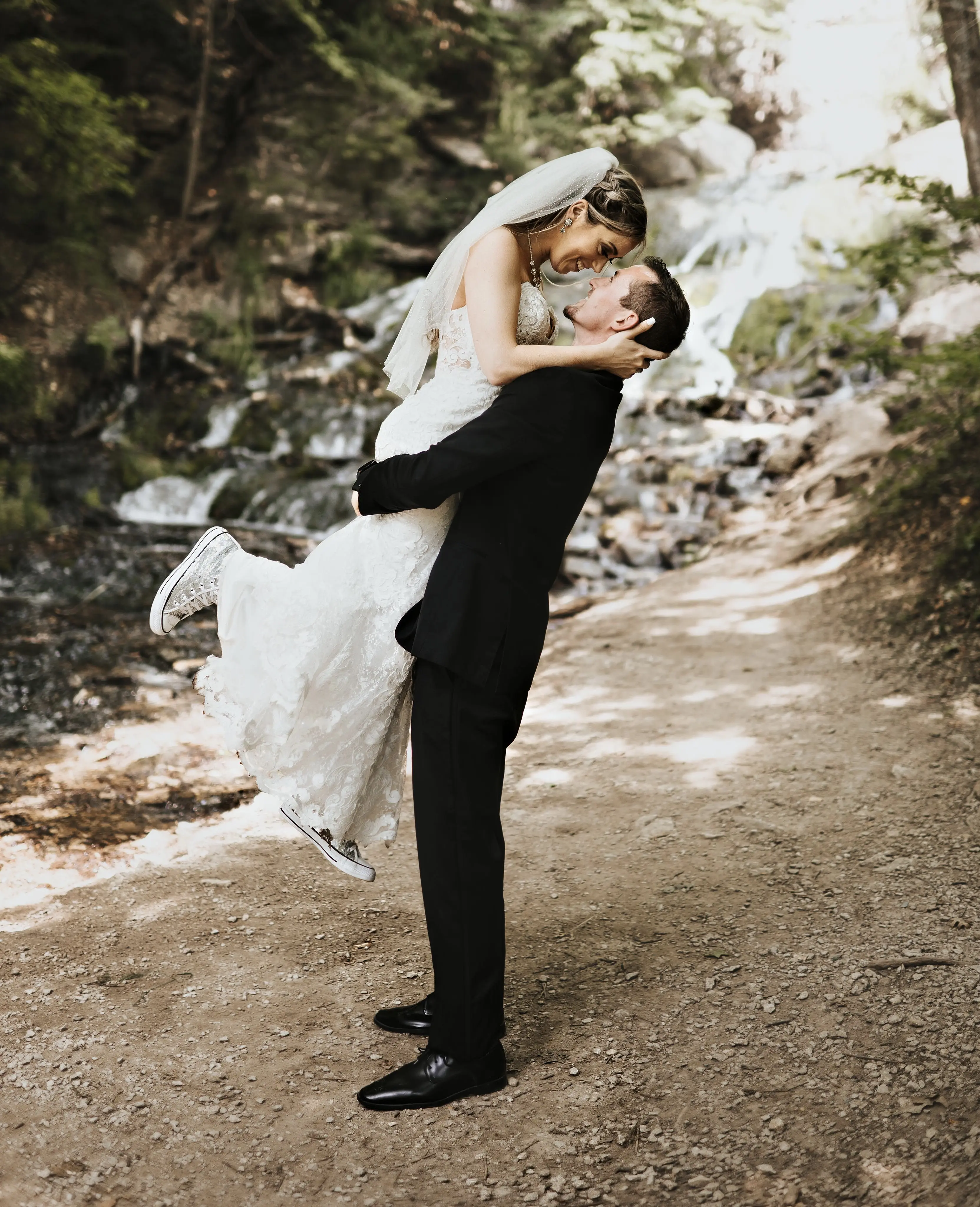 Bride In Sheer Sheath Tuscany Lynette Maggie Sottero With Groom
