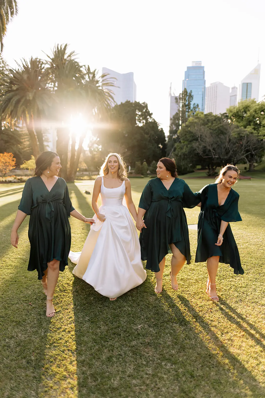 Bride Wearing Satin Ball Gown Selena By Maggie Sottero