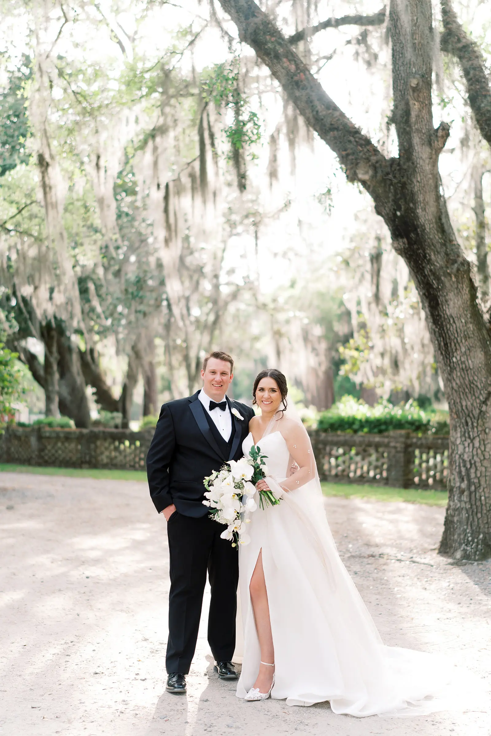 Bride wearing Nisha by Maggie Sottero with her husband