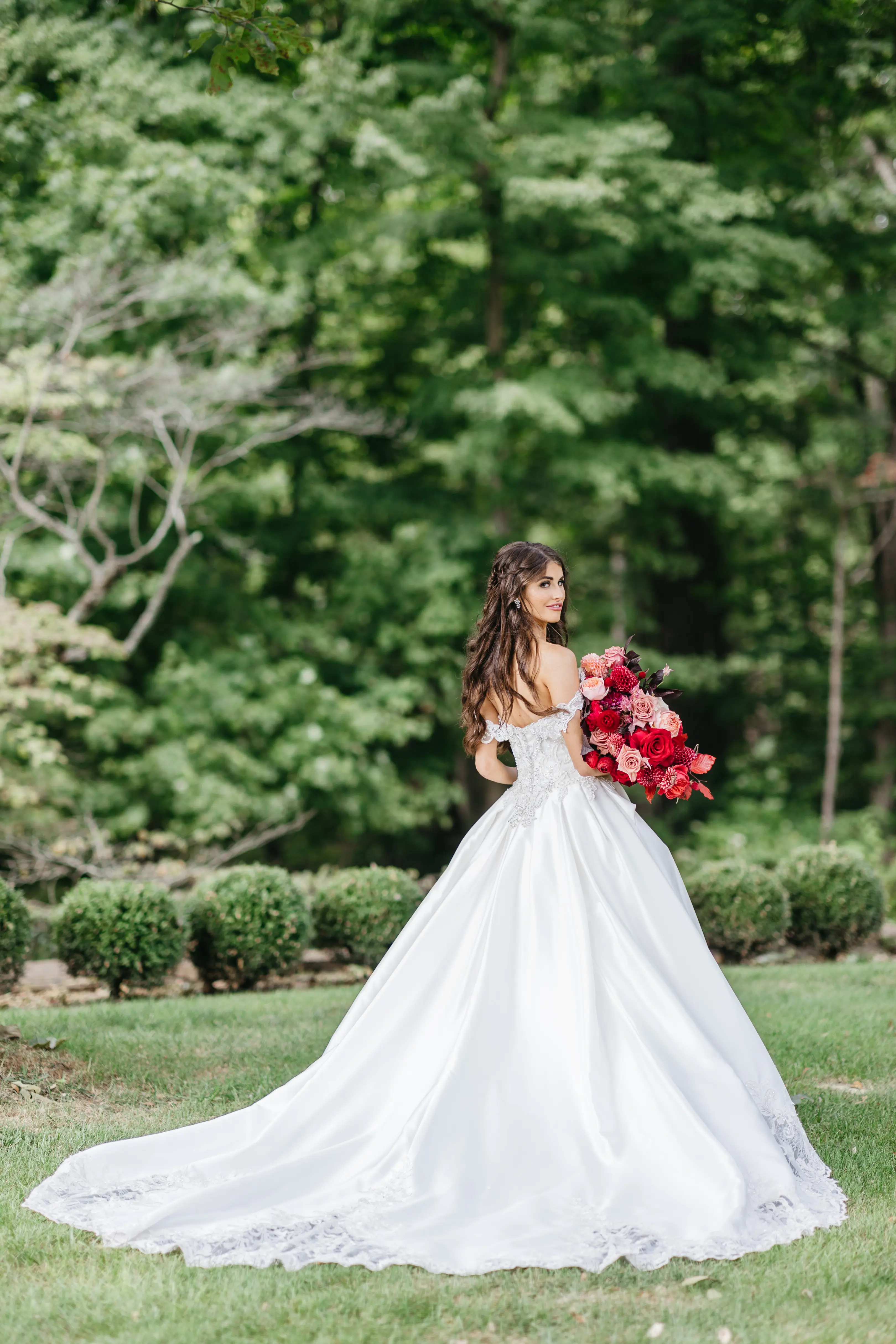 Bride In Satin Ballgown Wedding Dress Called Kimora By Sottero And Midgley