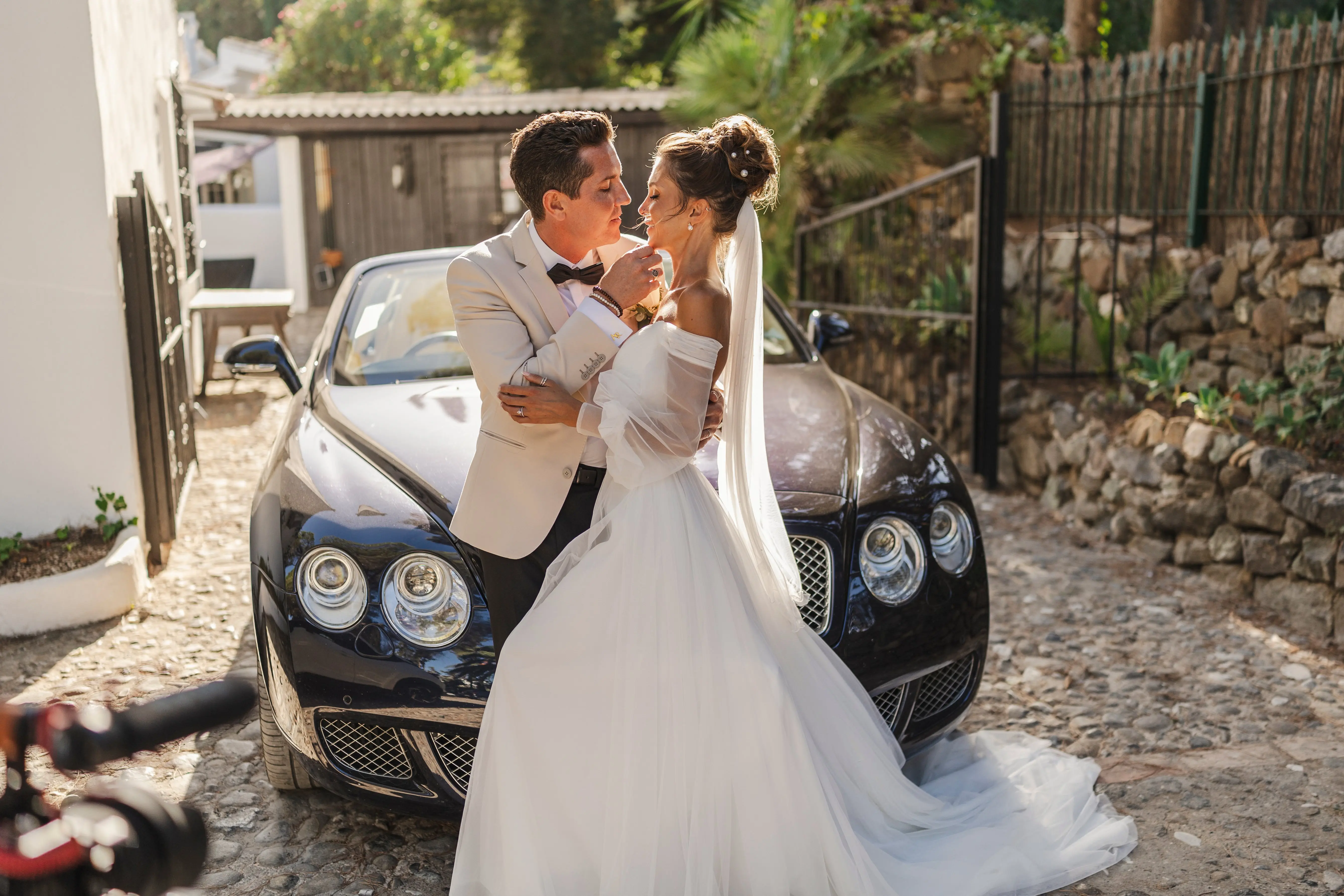 Bride Wearing Aline Wedding Dress Called Nerida By Sottero And Midgley With Groom