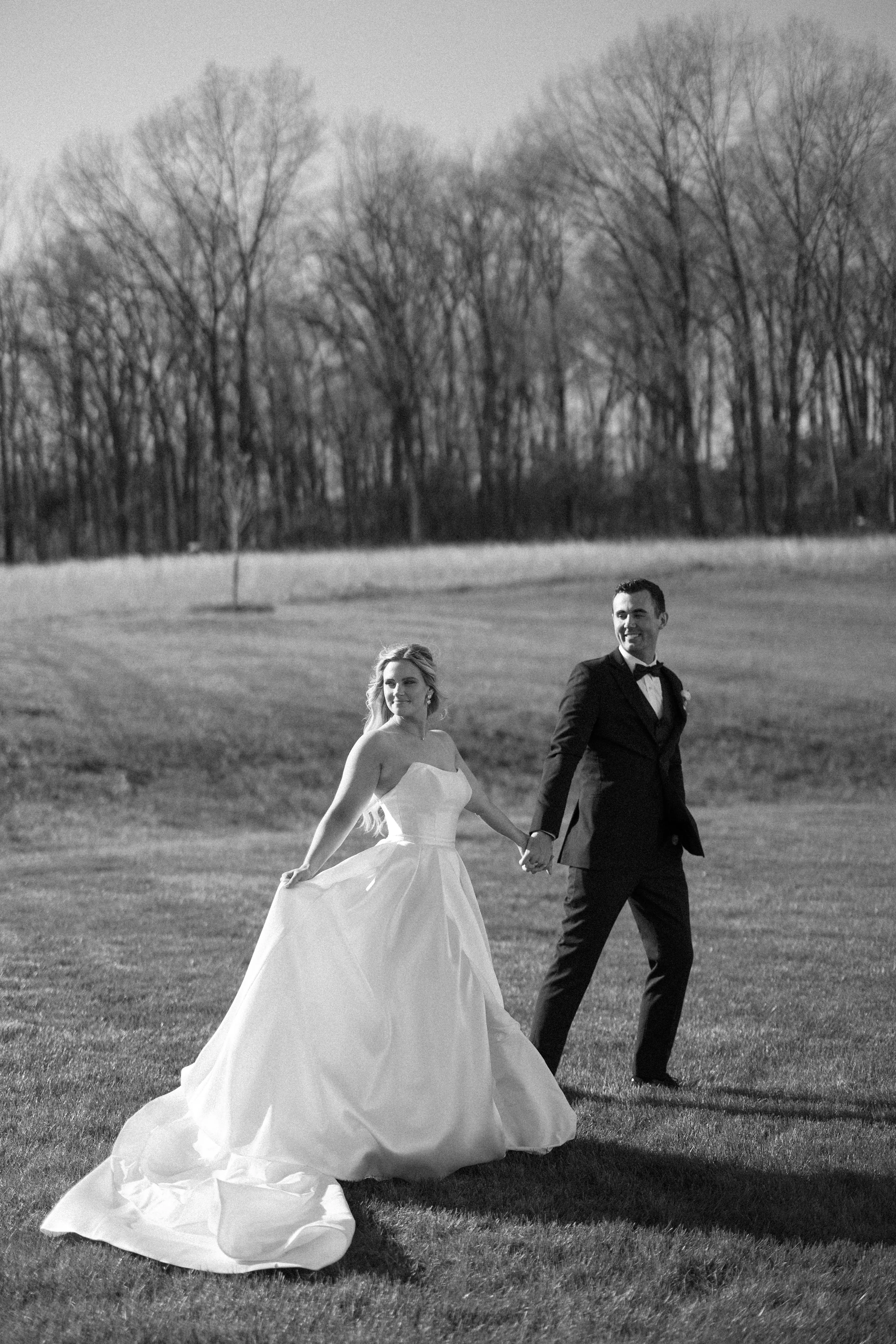 Bride wearing Selena by Maggie Sottero with her husband
