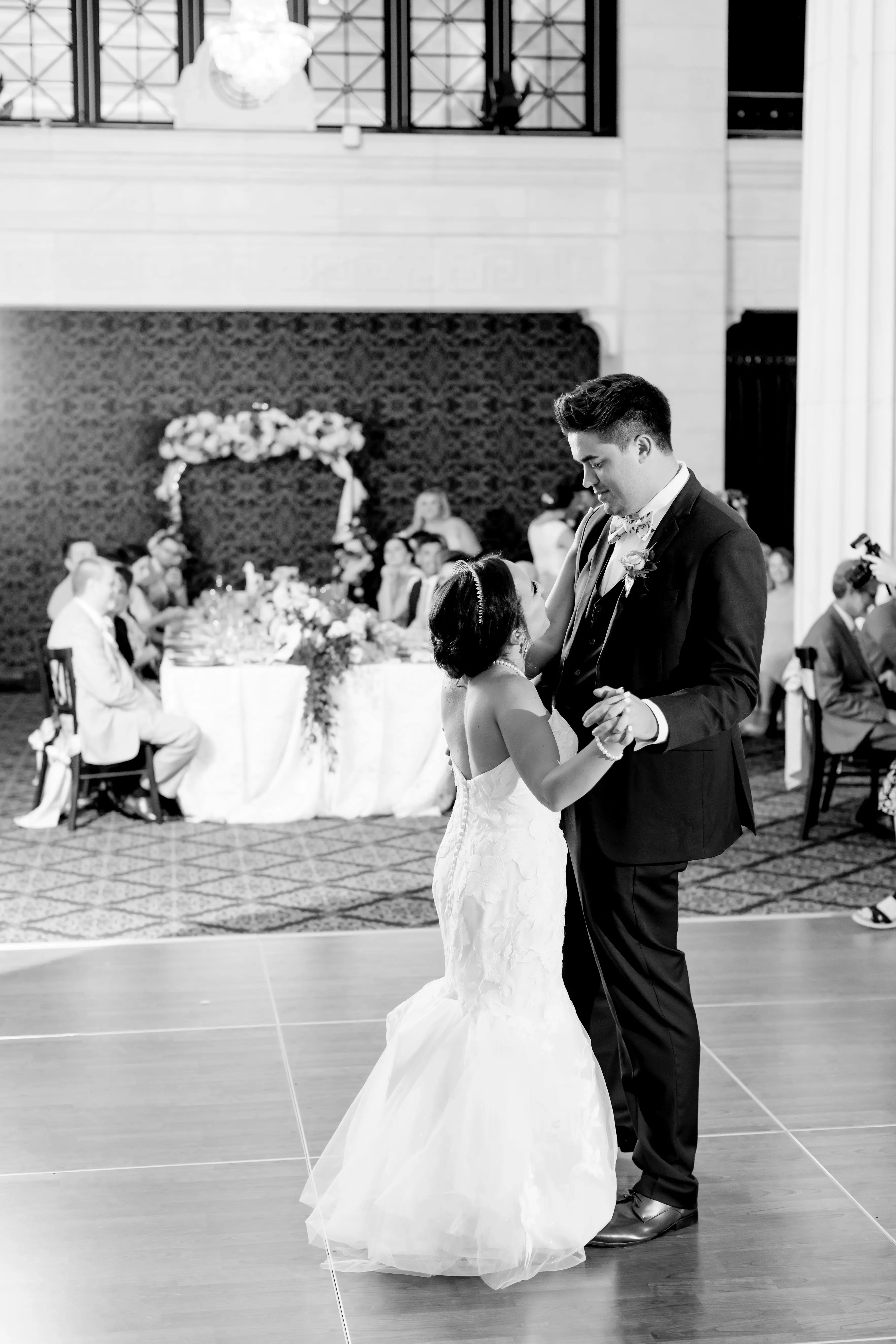 Bride In Mermaid Wedding Dress Called Hattie By Rebecca Ingram With Groom