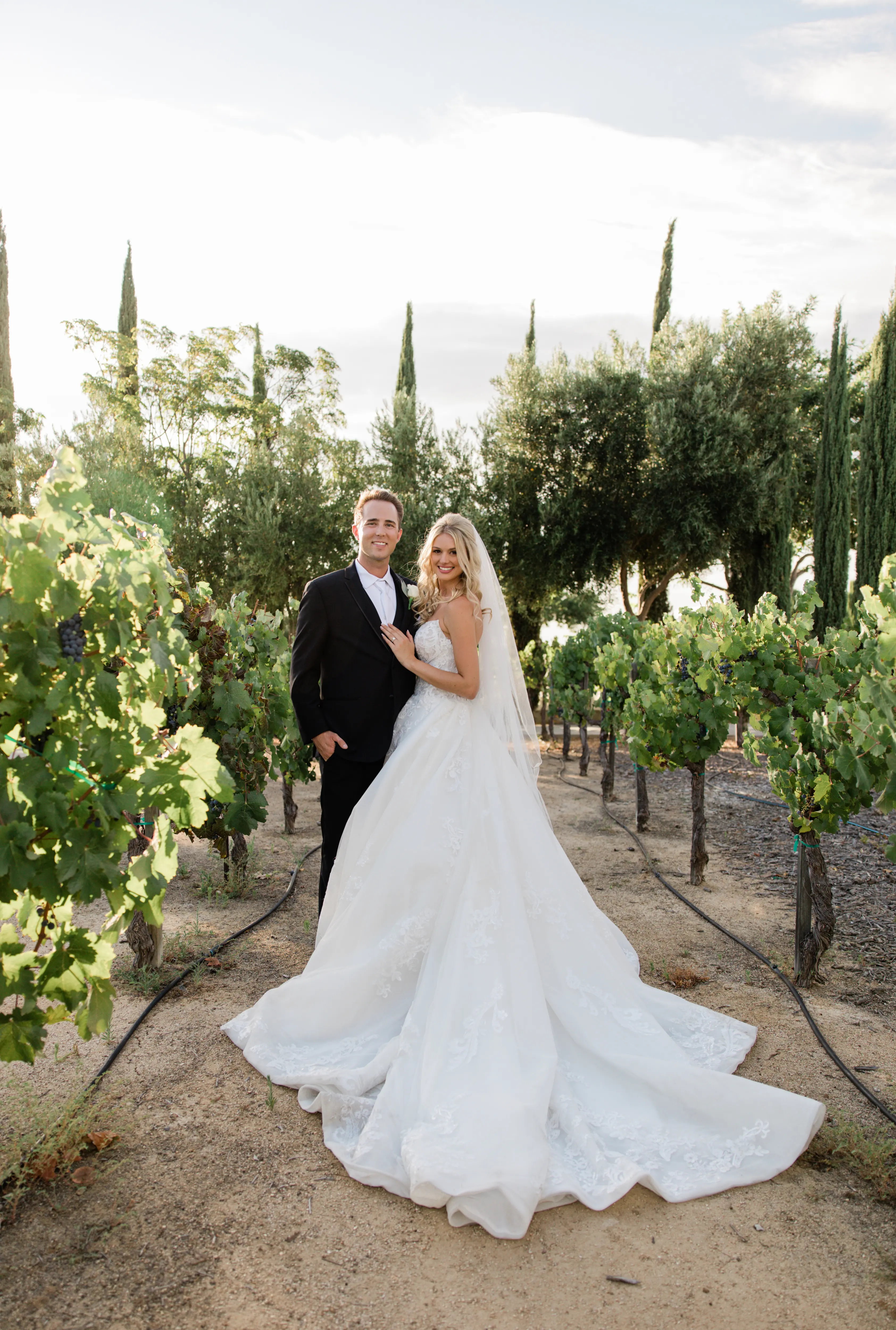 Bride In Lace Ballgown Wedding Dress Called Norvinia By Sottero And Midgley With Groom