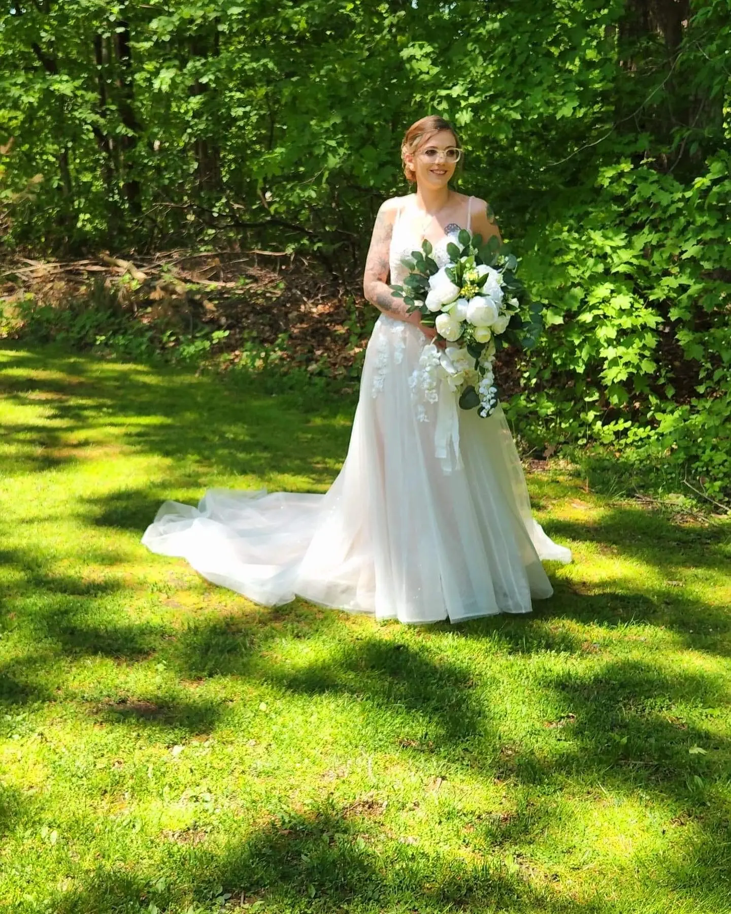 Bride in Princess Wedding Gown with Sparkle Tulle Skirt Called Stevie by Maggie Sottero