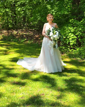 Bride in Princess Wedding Gown with Sparkle Tulle Skirt Called Stevie by Maggie Sottero