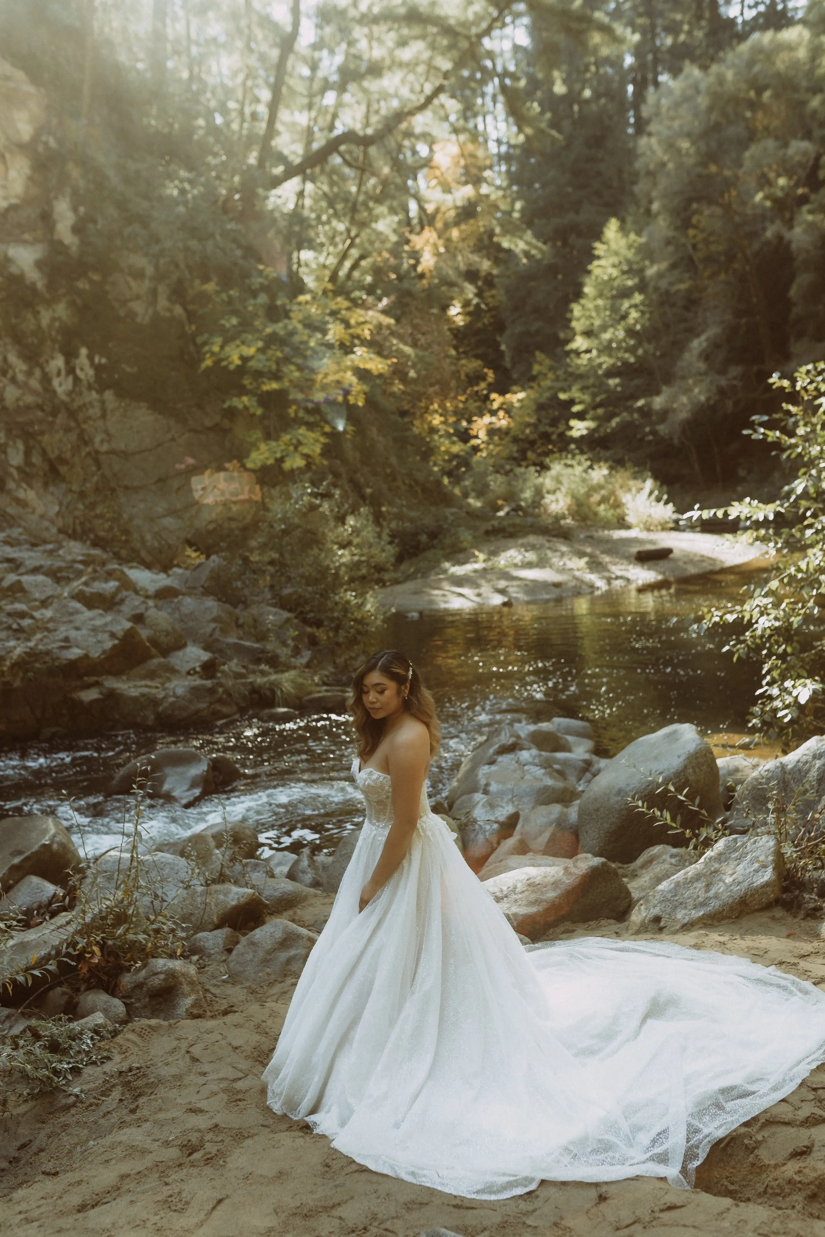 Bride In Sparkly Off-The-Shoulder Wedding Dress Called Shasta By Sottero And Midgley