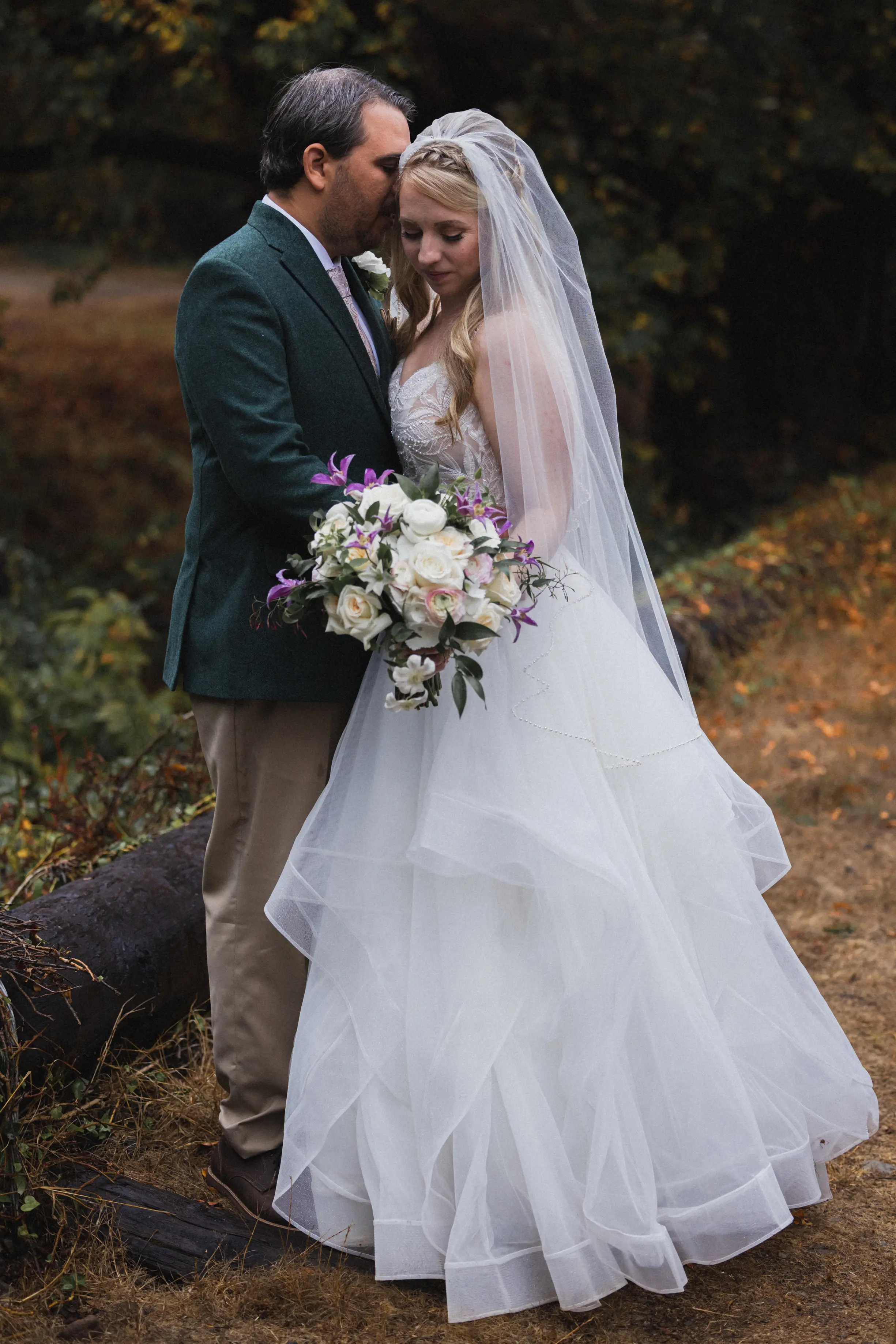 Photo of Bride In Ruffled Wedding Dress Called Timbrey By Maggie Sottero