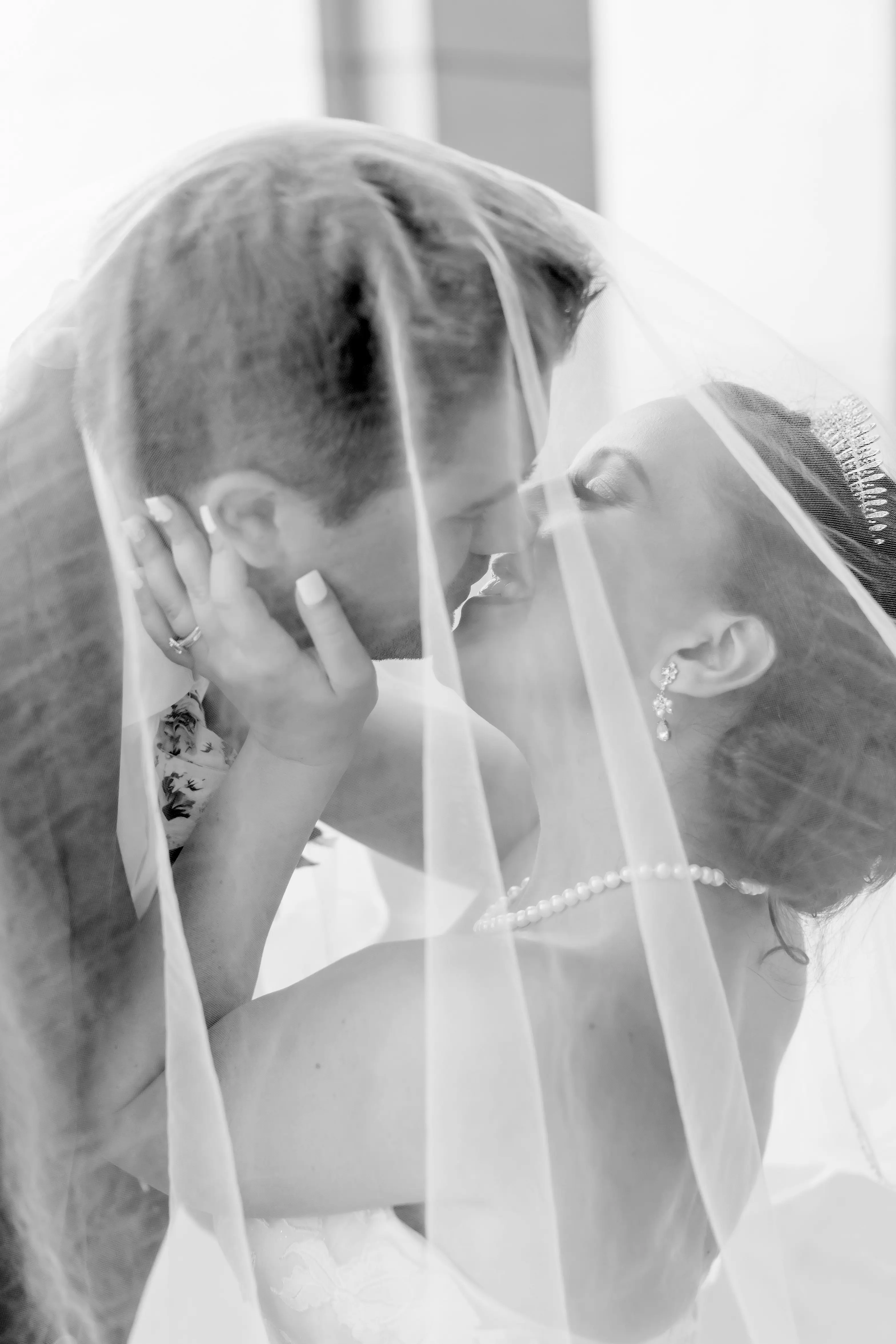 Bride In Mermaid Wedding Dress Called Hattie By Rebecca Ingram With Groom