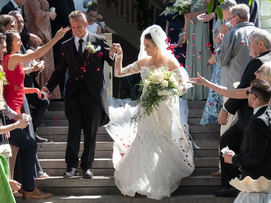 Bride In Lace Fit And Flare Wedding Dress Called Fiona By Maggie Sottero