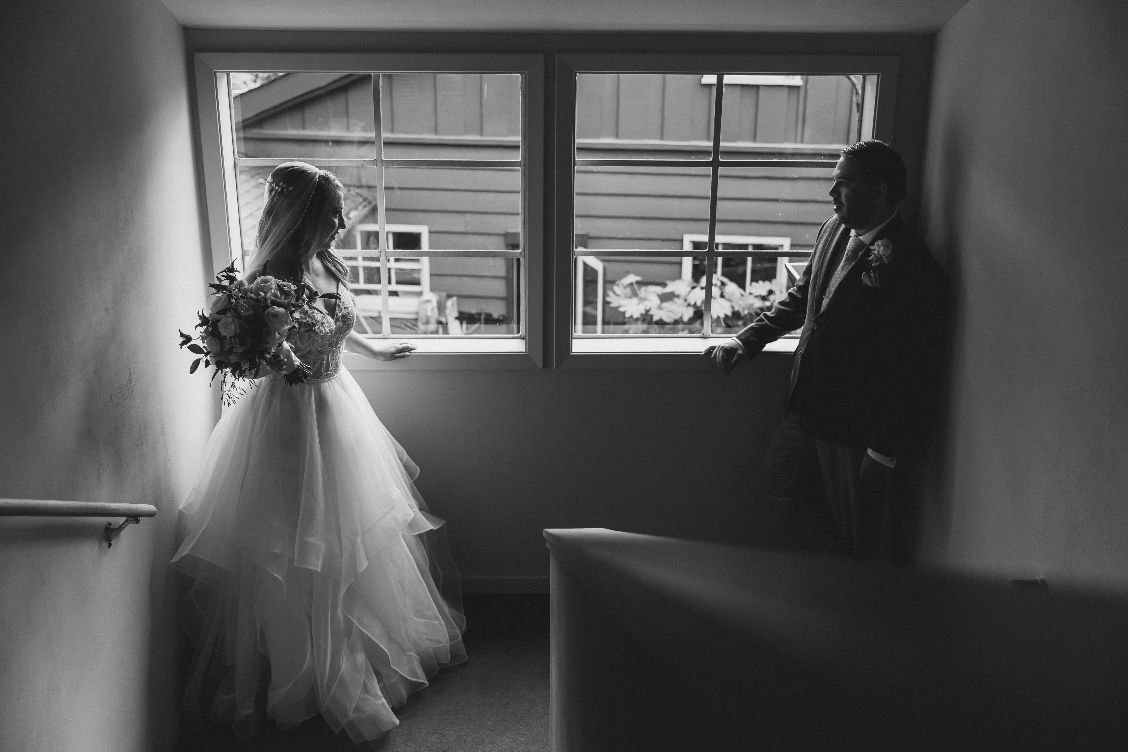 Photo of Bride In Ruffled Wedding Dress Called Timbrey By Maggie Sottero