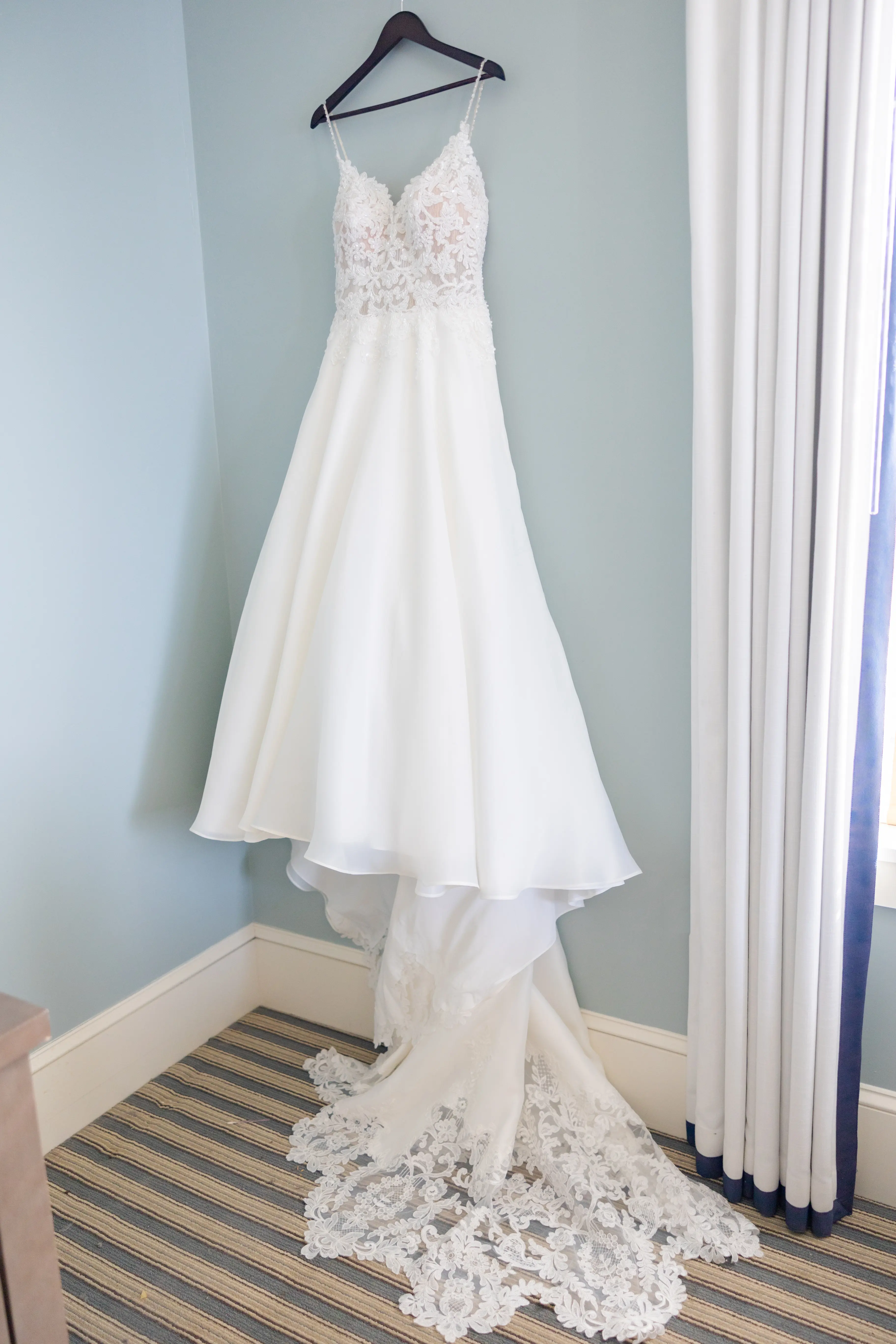 Flirty A-Line Wedding Dress with Beaded Lace Motifs and Sheer Bodice Called Savannah by Maggie Sottero