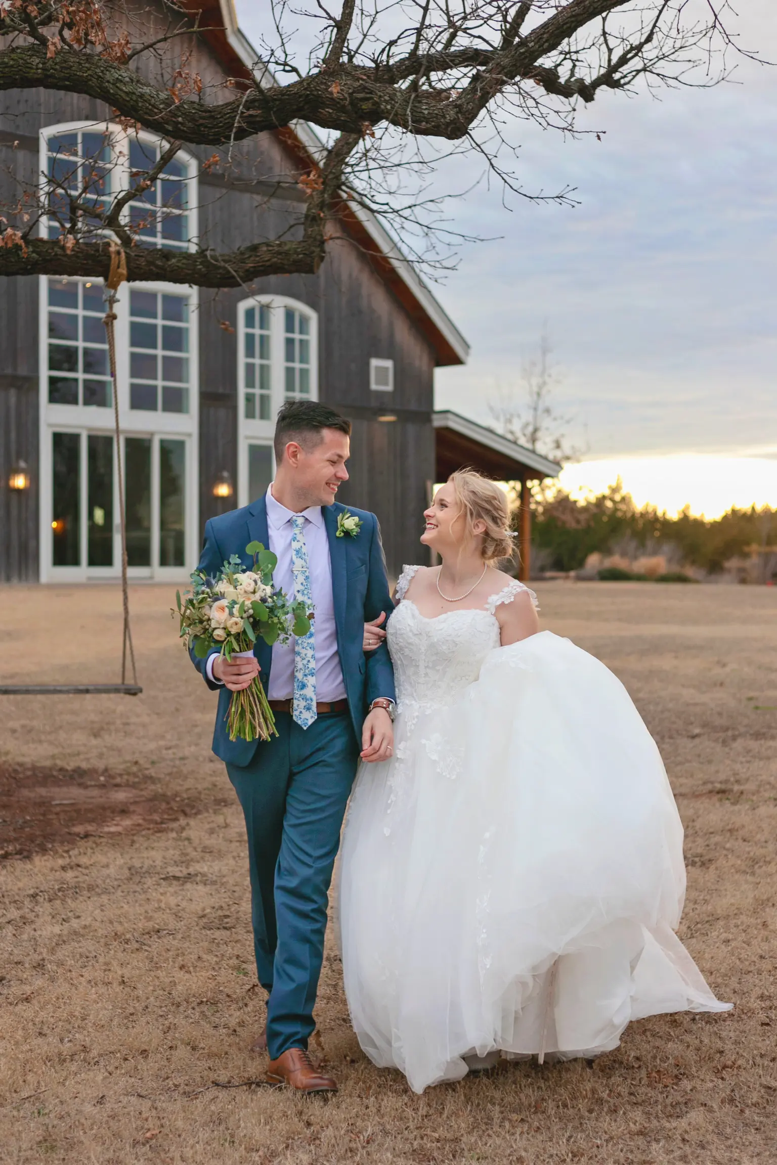 Bride In Ballgown Wedding Dress Called Harlem By Maggie Sottero With Groom