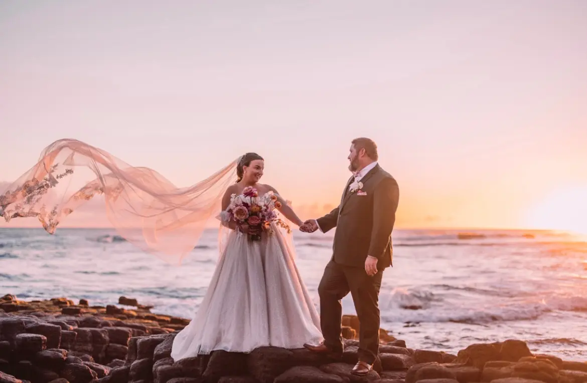 Bride In Fairytale Ball Gown Shasta Sottero Midgley With Groom