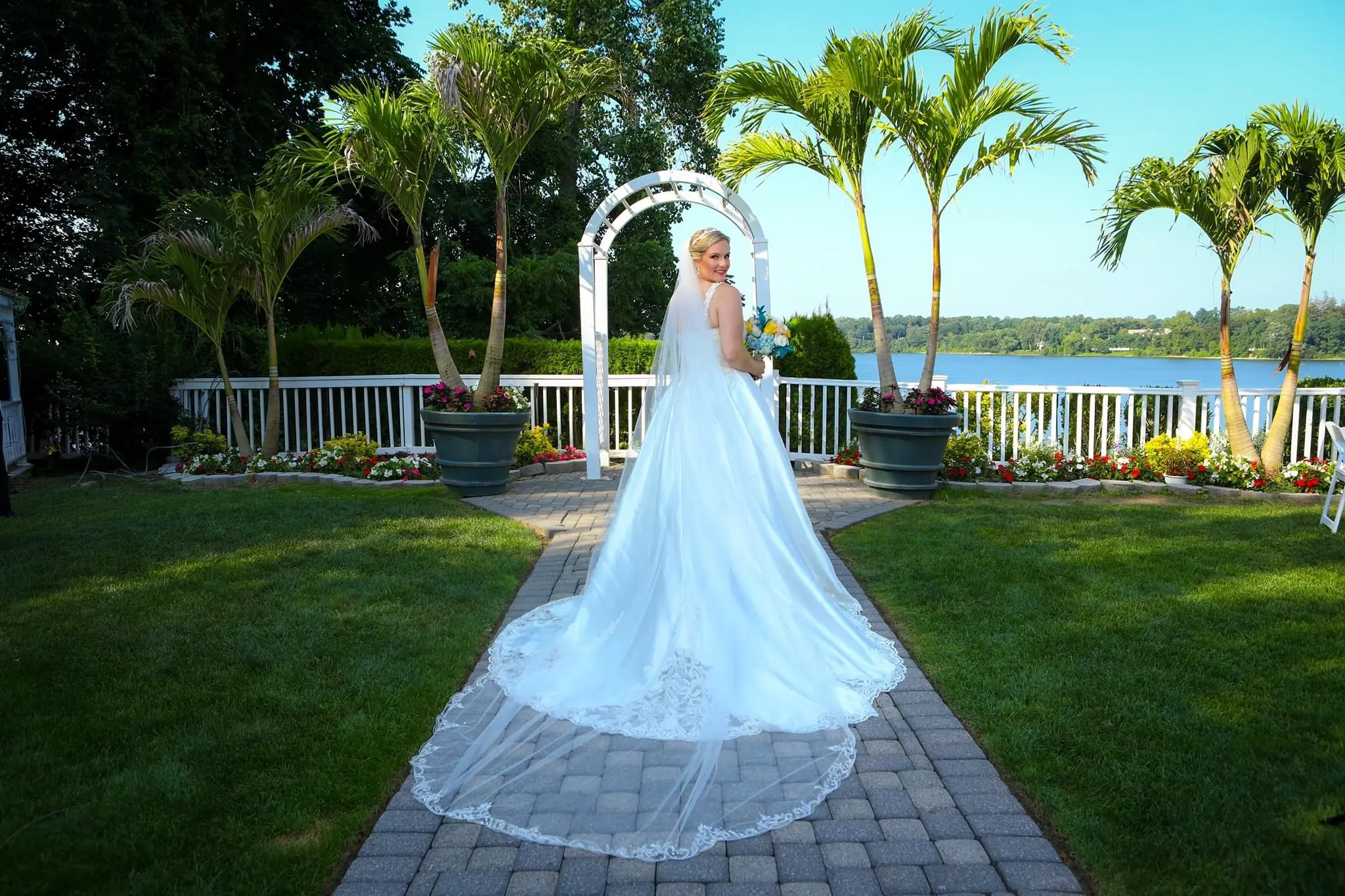 Bride Wearing Elegant Satin Ball Gown Kimora By Sottero And Midgley