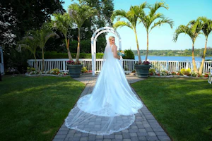 Bride Wearing Elegant Satin Ball Gown Kimora By Sottero And Midgley
