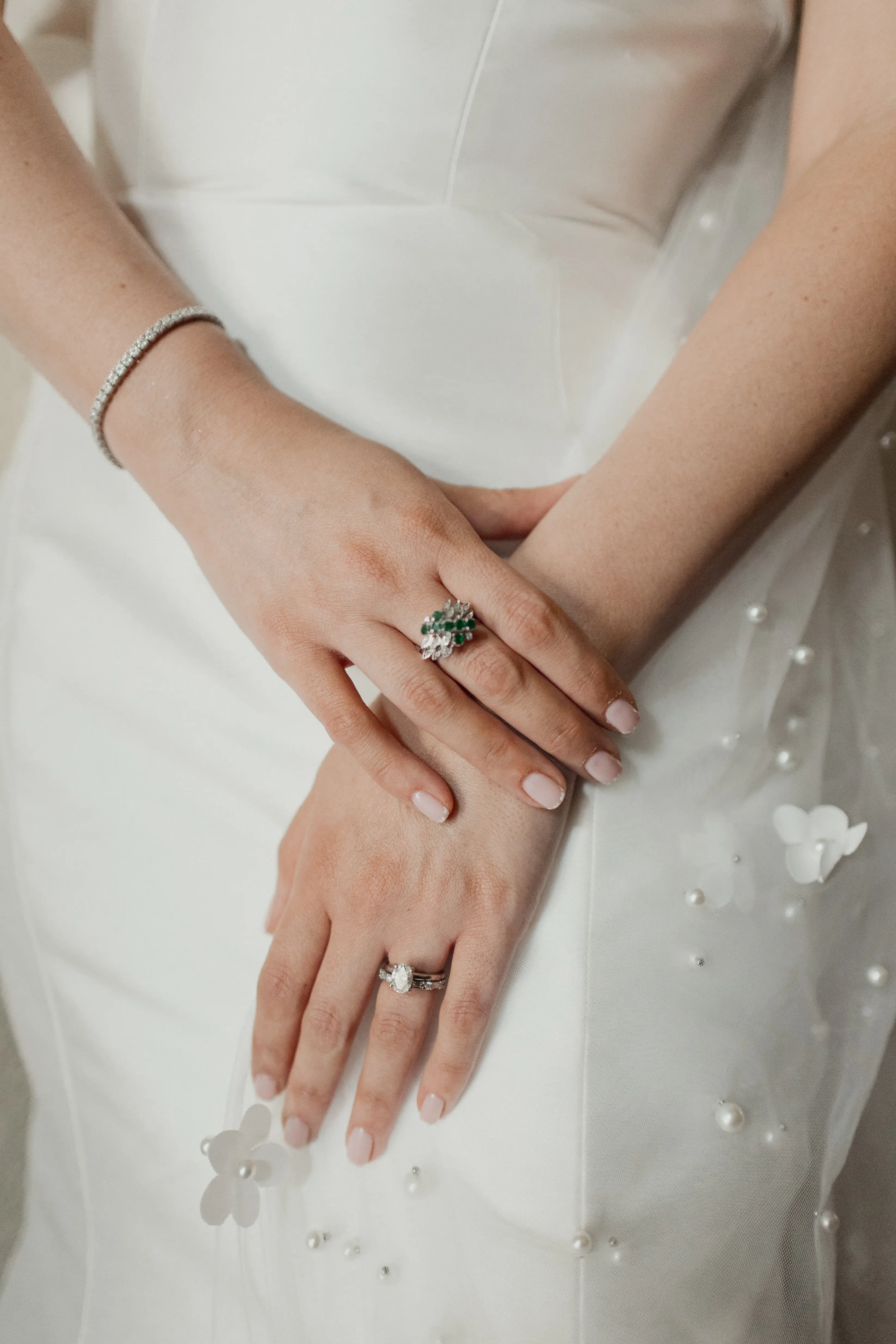 Bride In Modern Strapless Wedding Dress Called Mitchell By Maggie Sottero