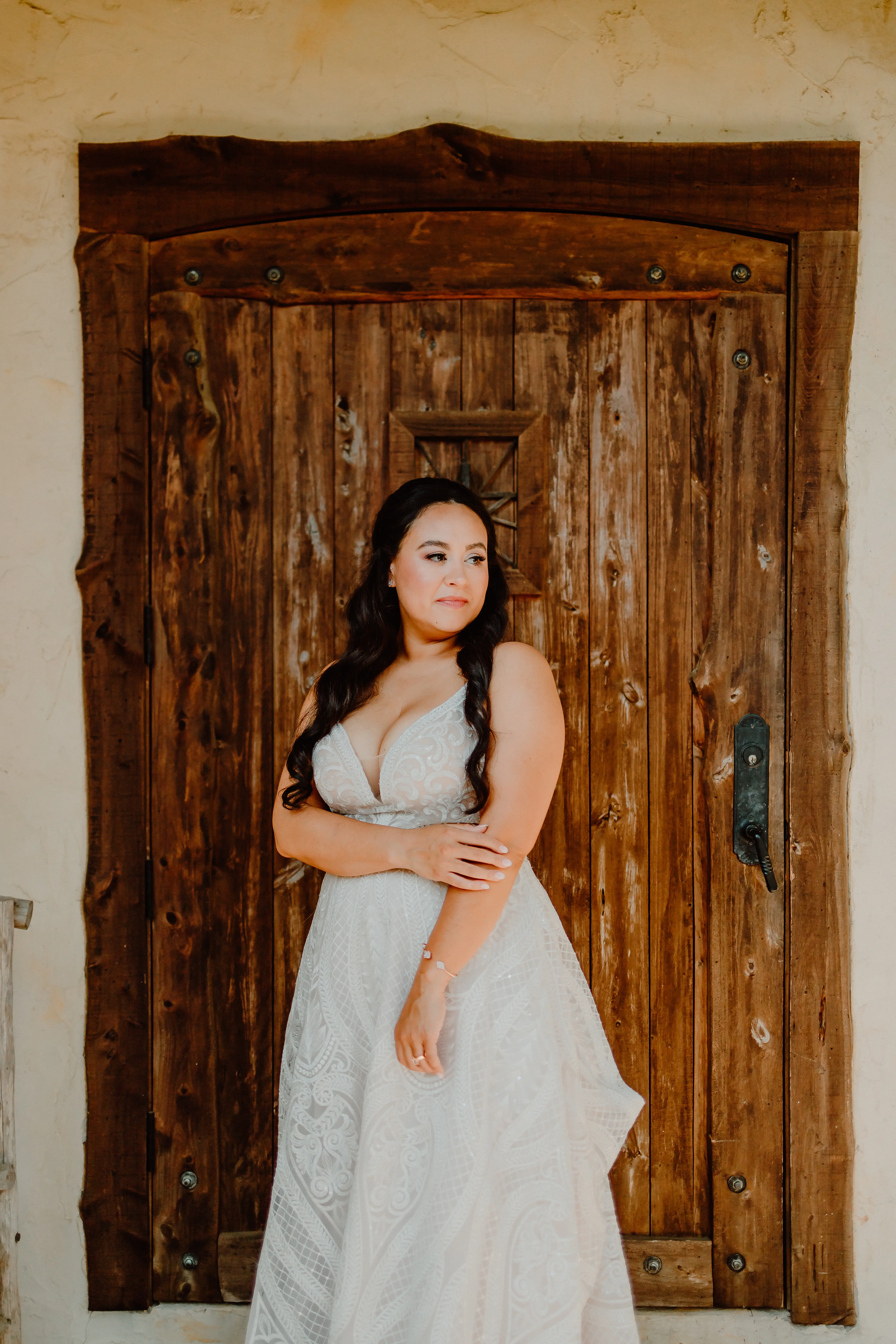 Bride In Boho Lace Wedding Dress Called Roxanne By Sottero And Midgley