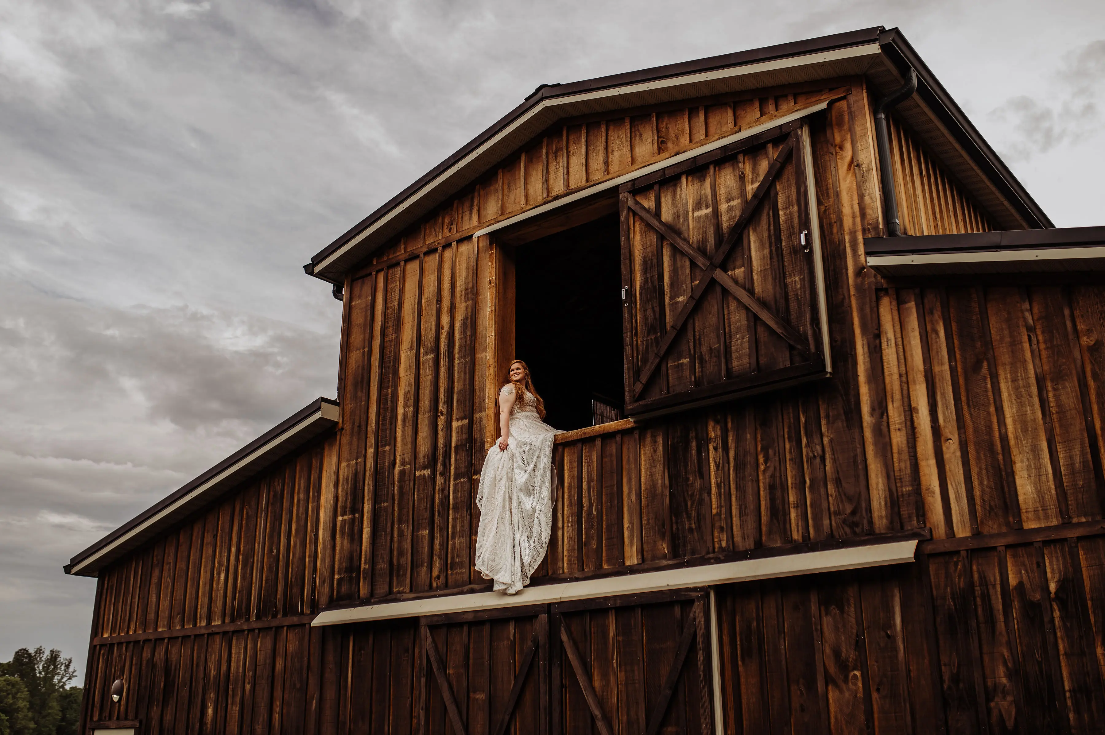 Bride in A-Line Wedding Dress with Allover Sequin Lace Called Roxanne by Sottero & Midgley
