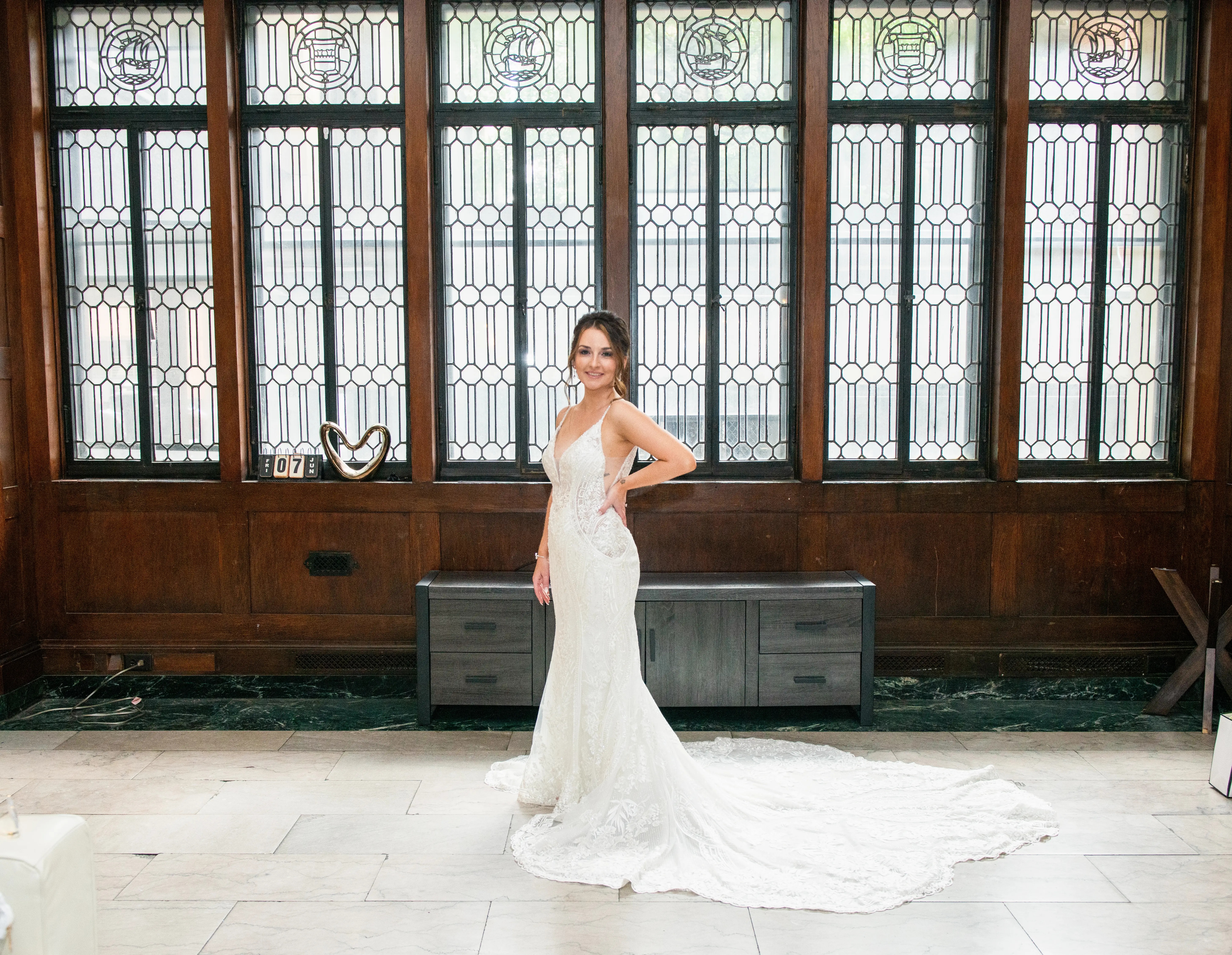 Real Bride Posing In White Wedding Dress Named Bailey By Sottero And Midgley