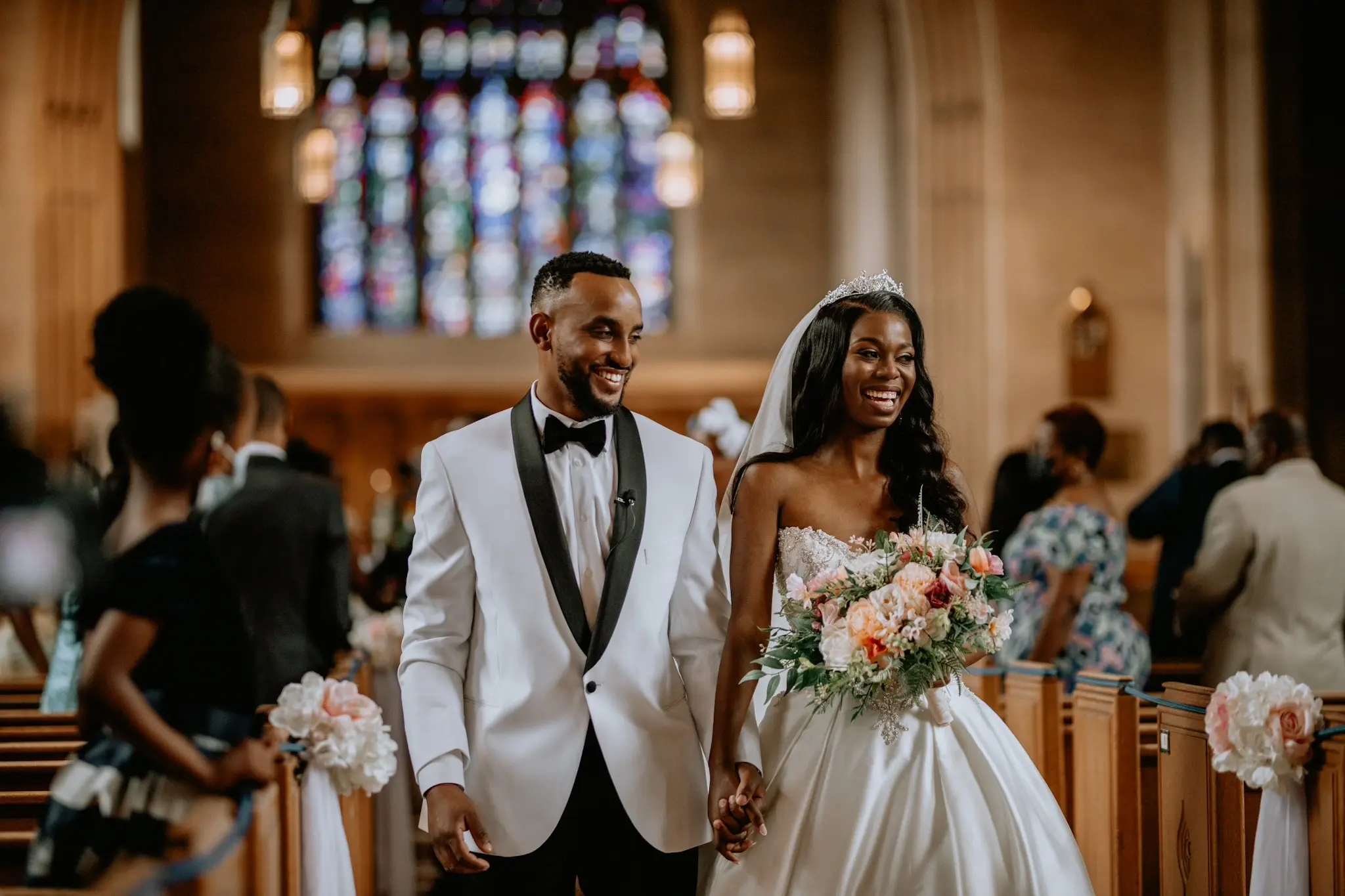 Groom With Bride Wearing Satin Ball Gown Kimora By Sottero And Midgley