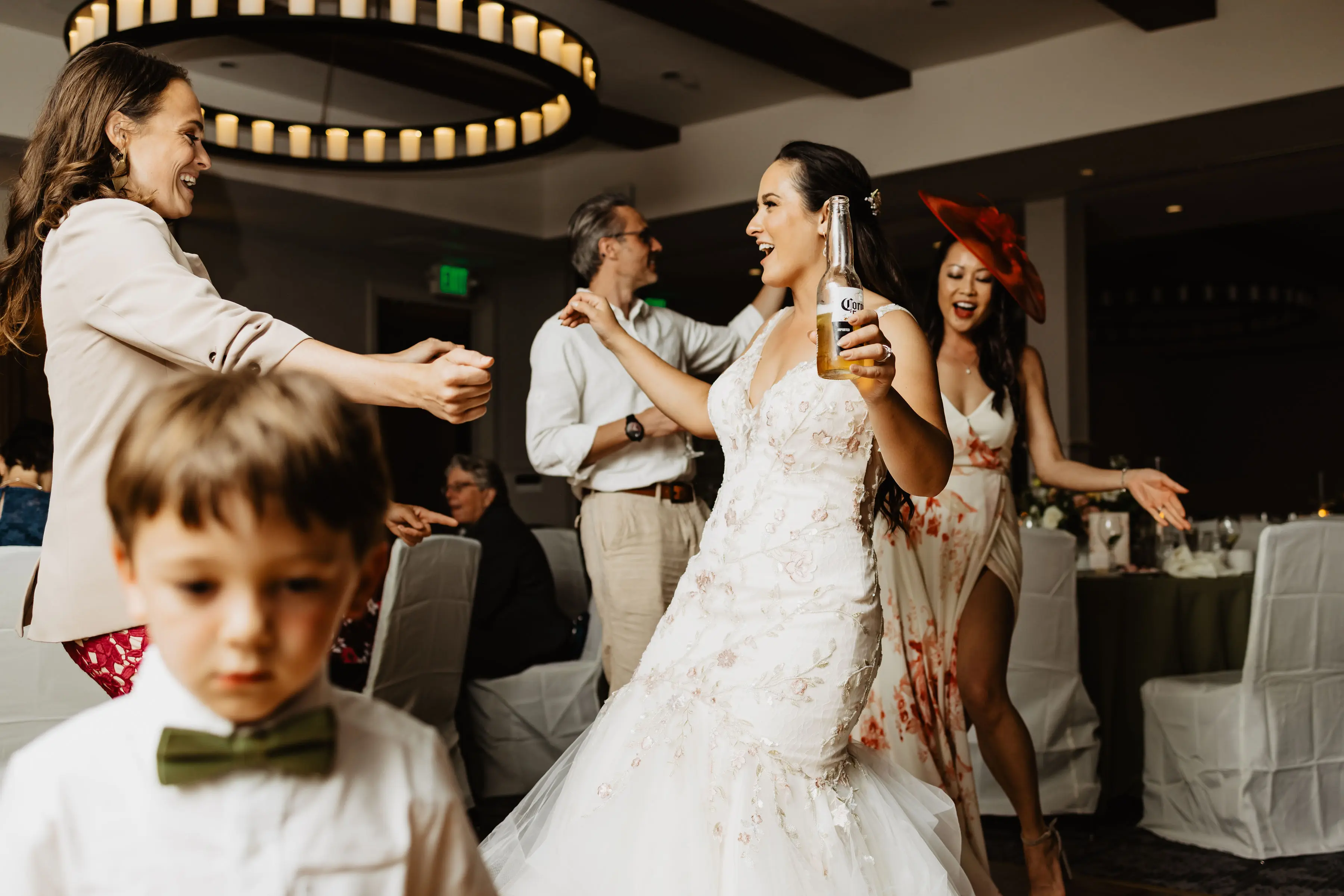 Bride Wearing Unique Trumpet Bridal Dress In Colorful Floral Lace Motifs Kenleigh By Sottero And Midgley