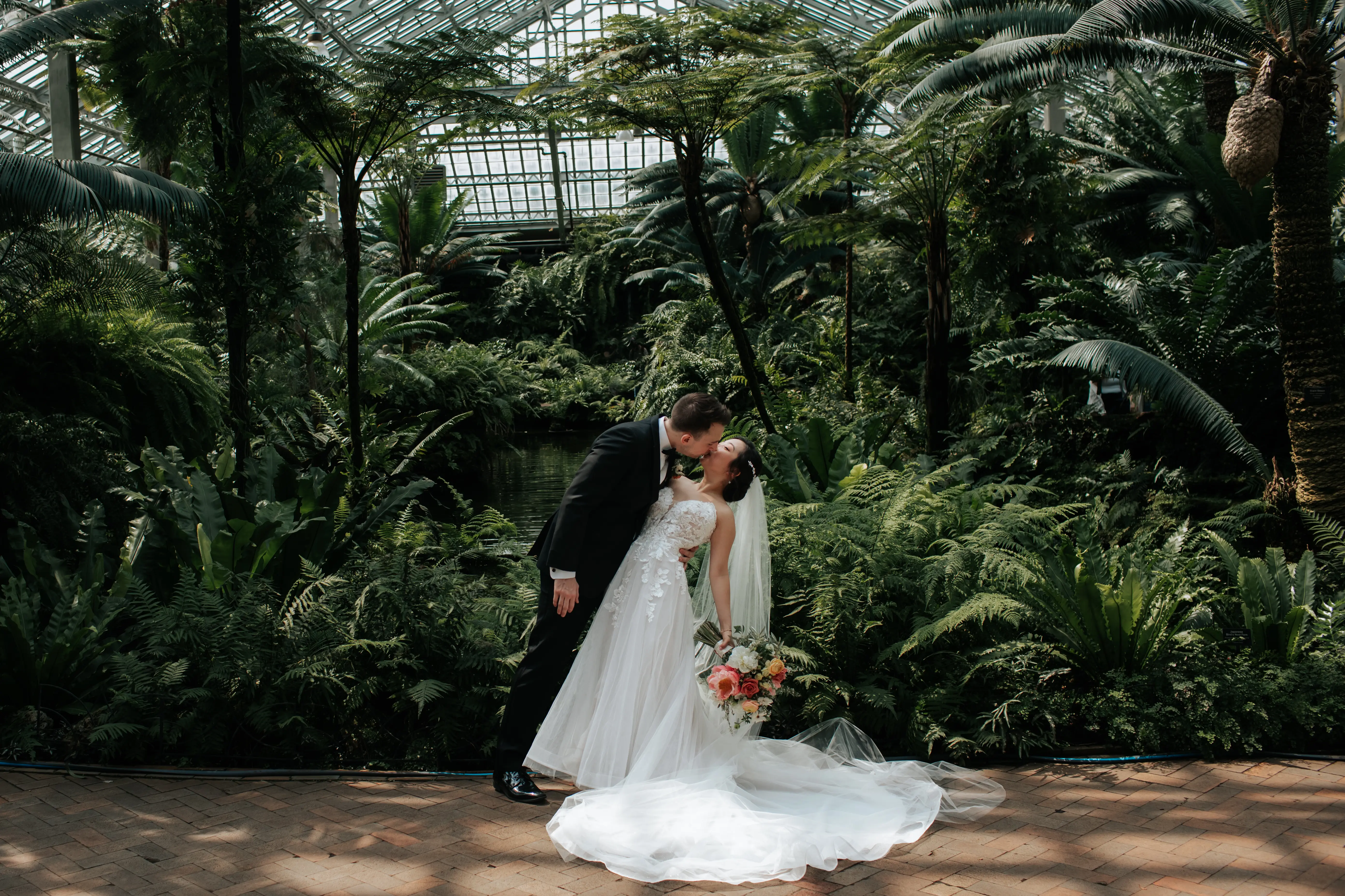 Tropical Wedding Bride Wearing Gown Called Stevie By Maggie Sottero