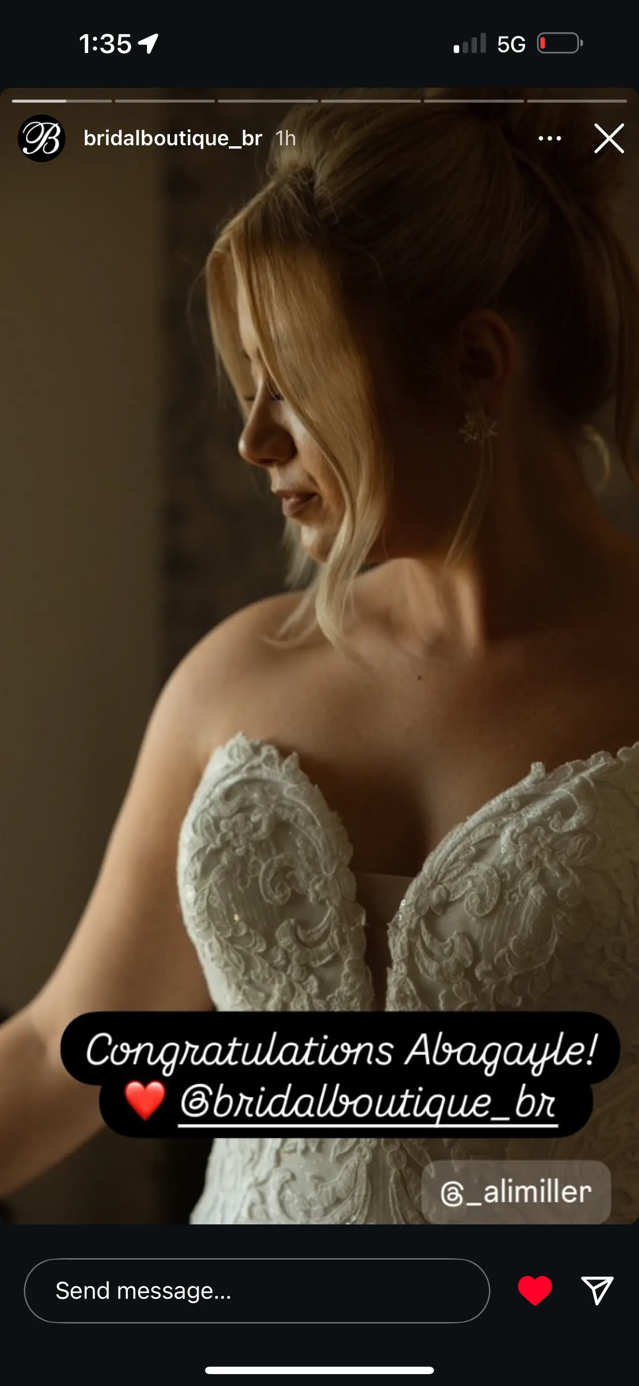 Bride Wearing Lace Mermaid Wedding Gown Called Toccara By Maggie Sottero