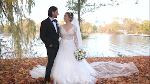 Real Bride in Ball Gown Wedding Dress with Lace Motifs Called Zander by Sottero & Midgley
