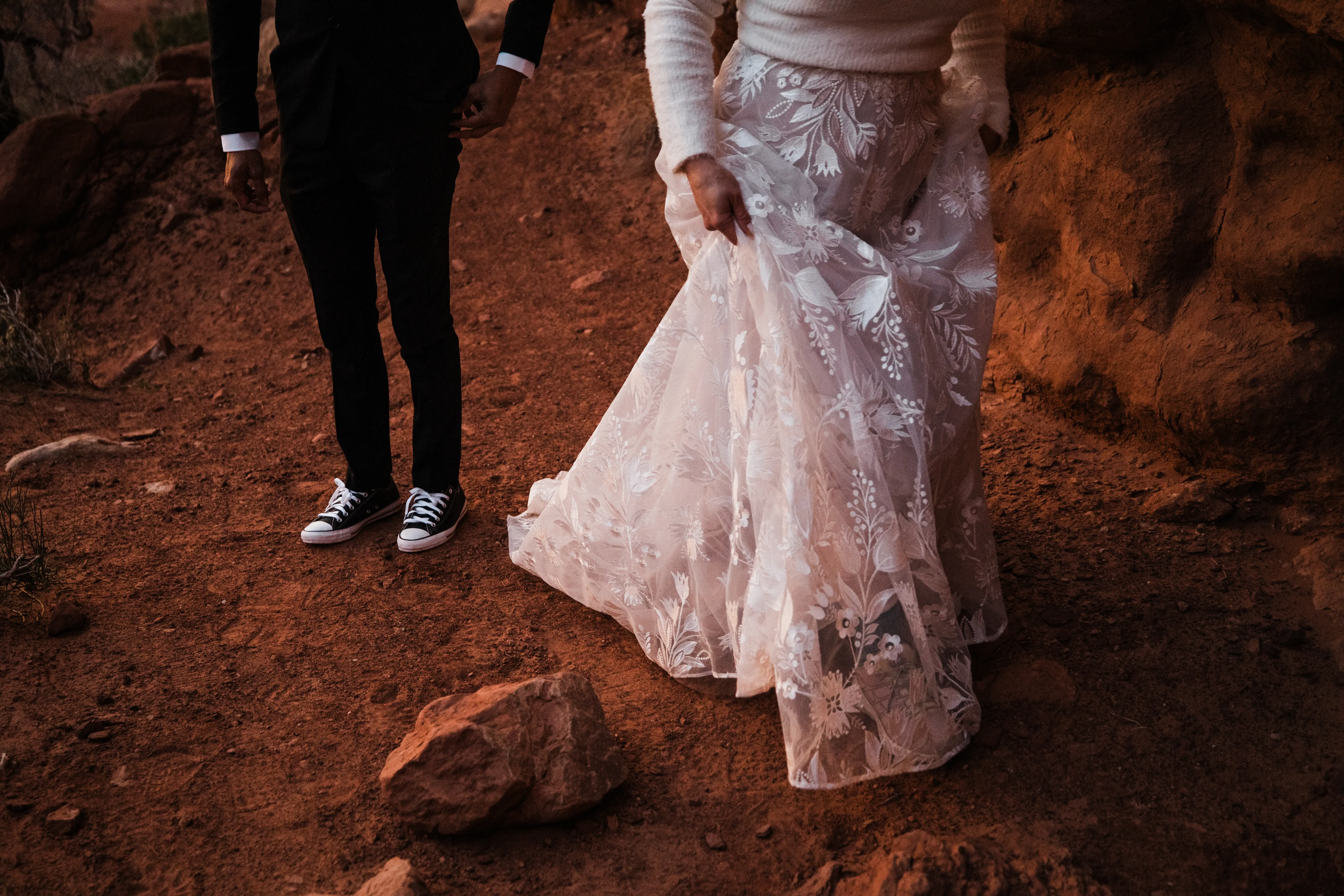 Groom With Bride Wearing A White A Line Wedding Dress Named Keisha By Maggie Sottero