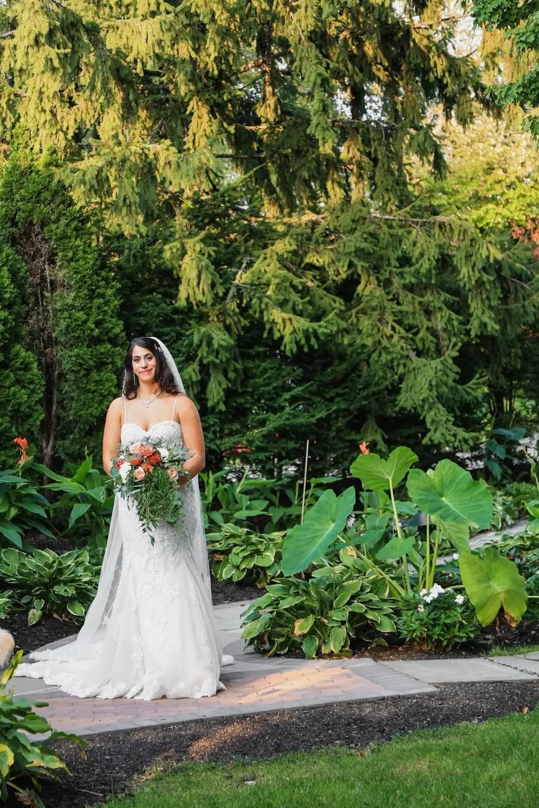 Bride Wearing Sparkly Lace Fit-And-Flare Fiona By Maggie Sottero
