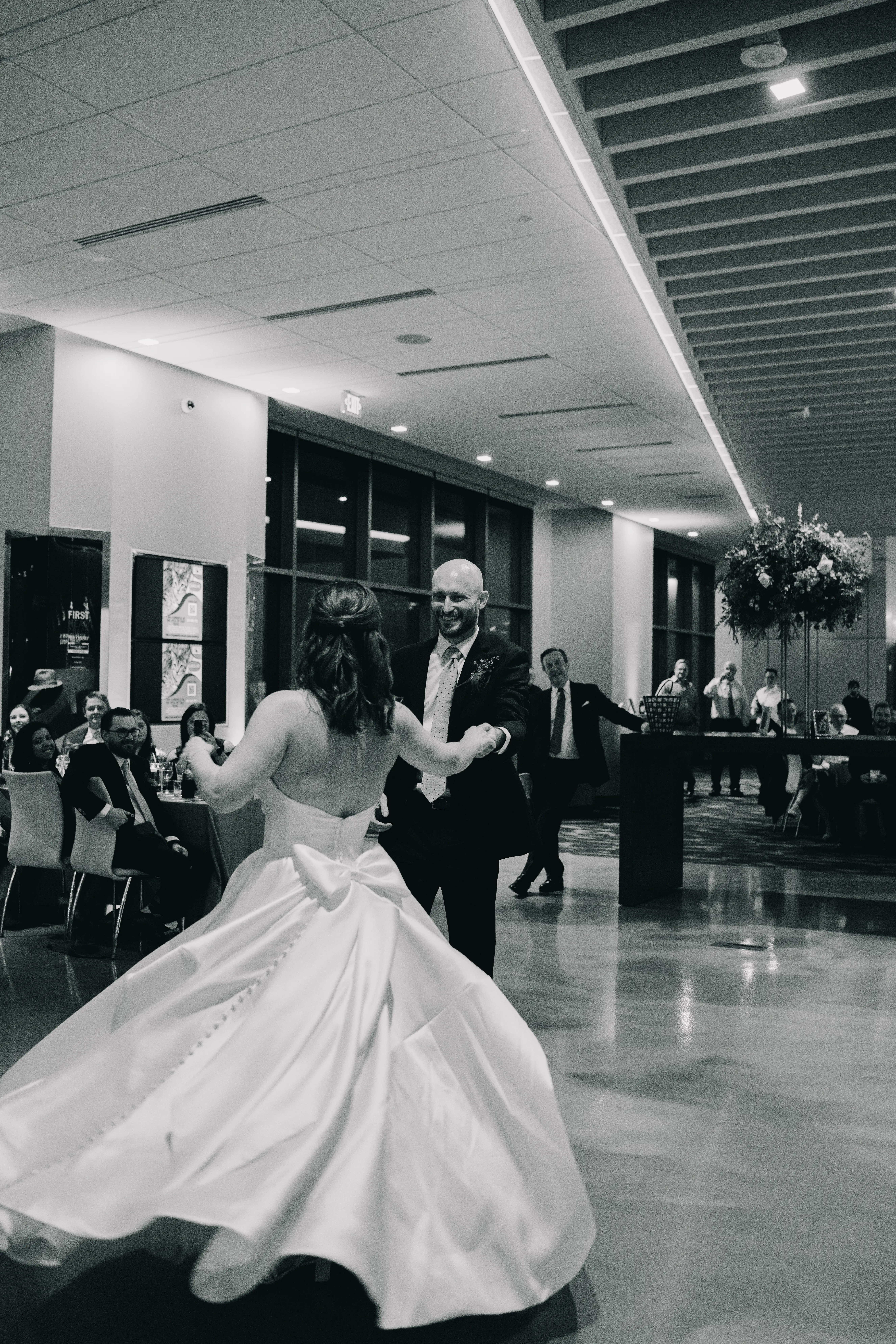 Bride In Satin Ballgown Selena Maggie Sottero With Groom