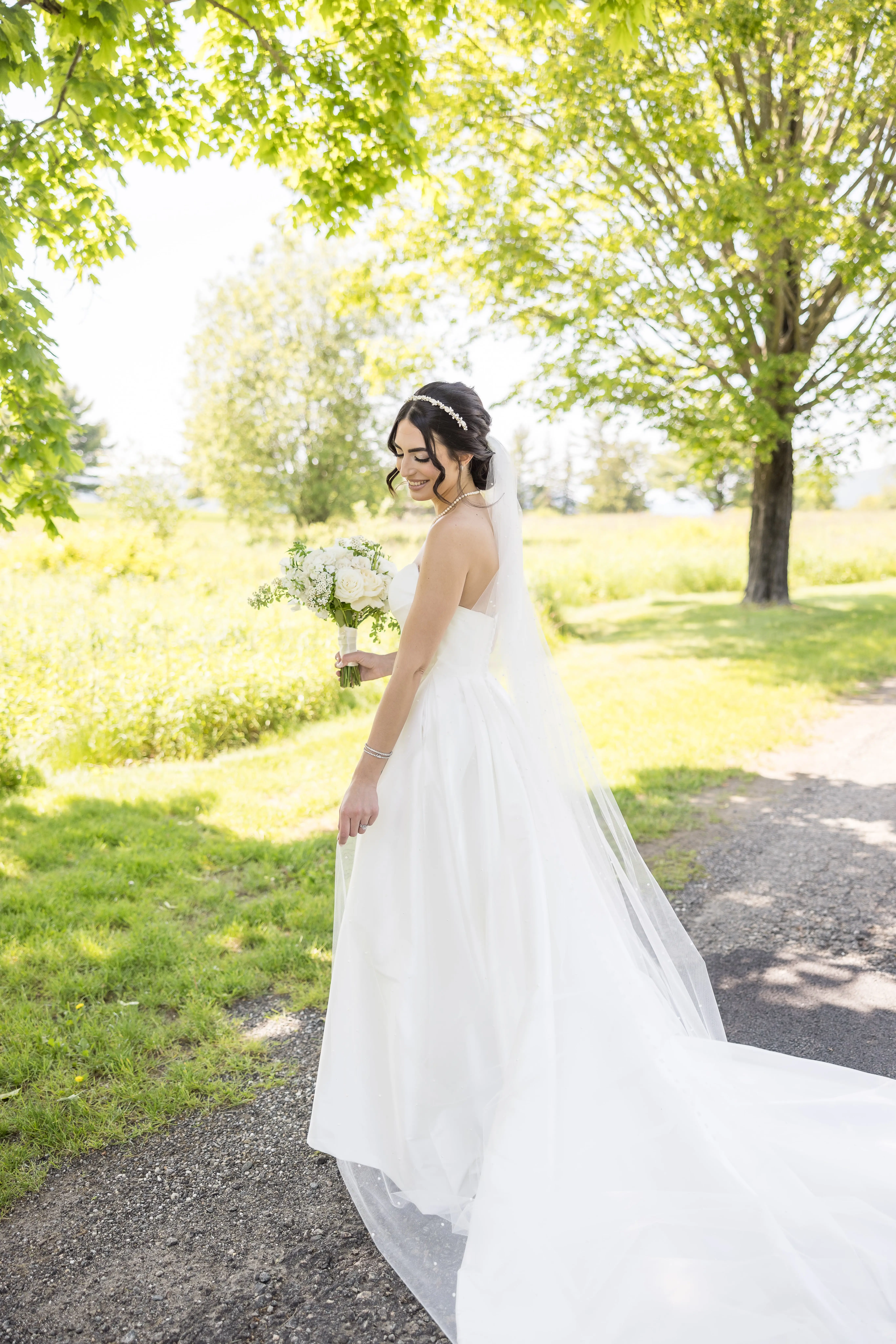 Bride In Sleeveless And Thigh-high Slit Aspen Sottero Midgley