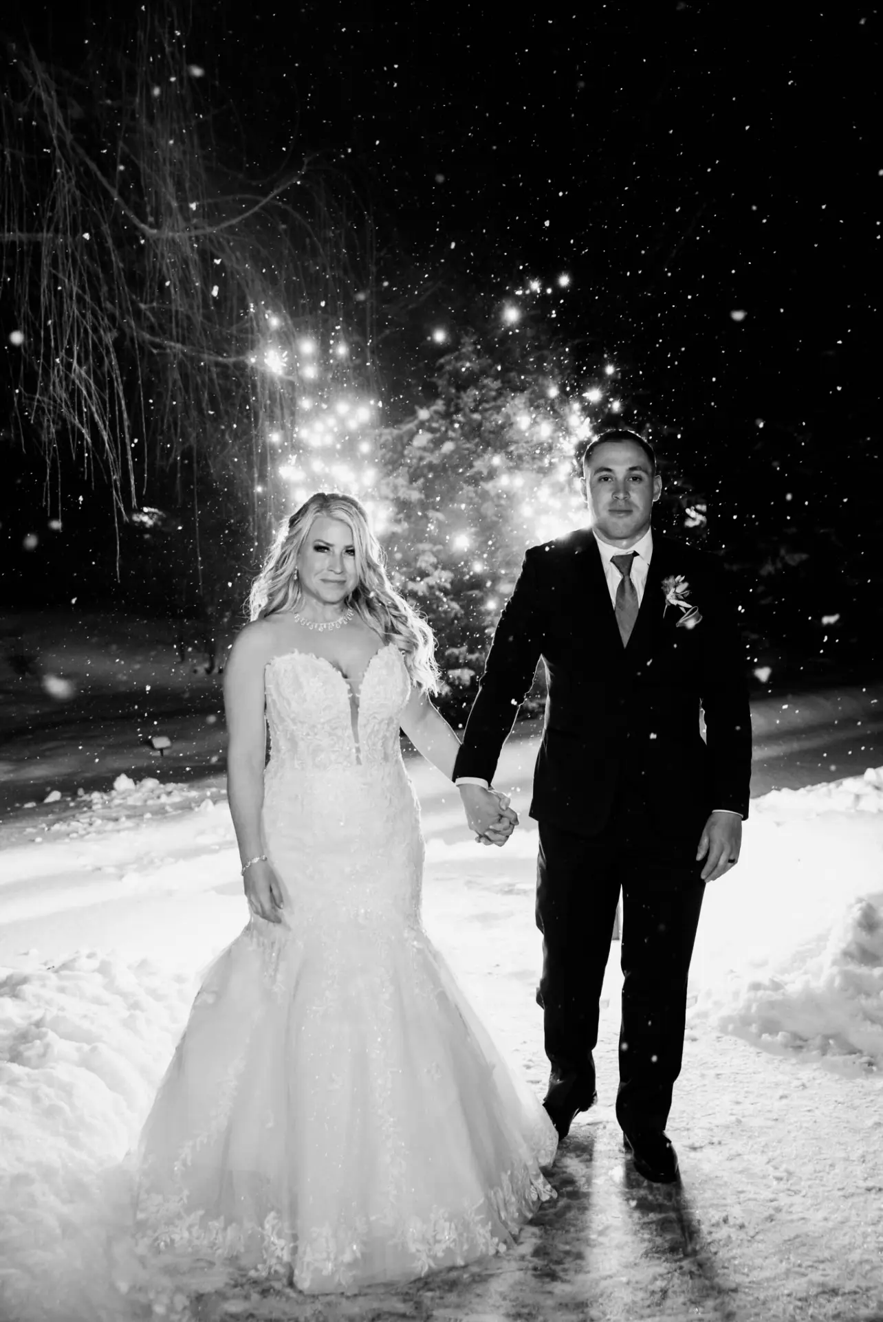 Bride In Beaded Mermaid Lennon Maggie Sottero With Groom