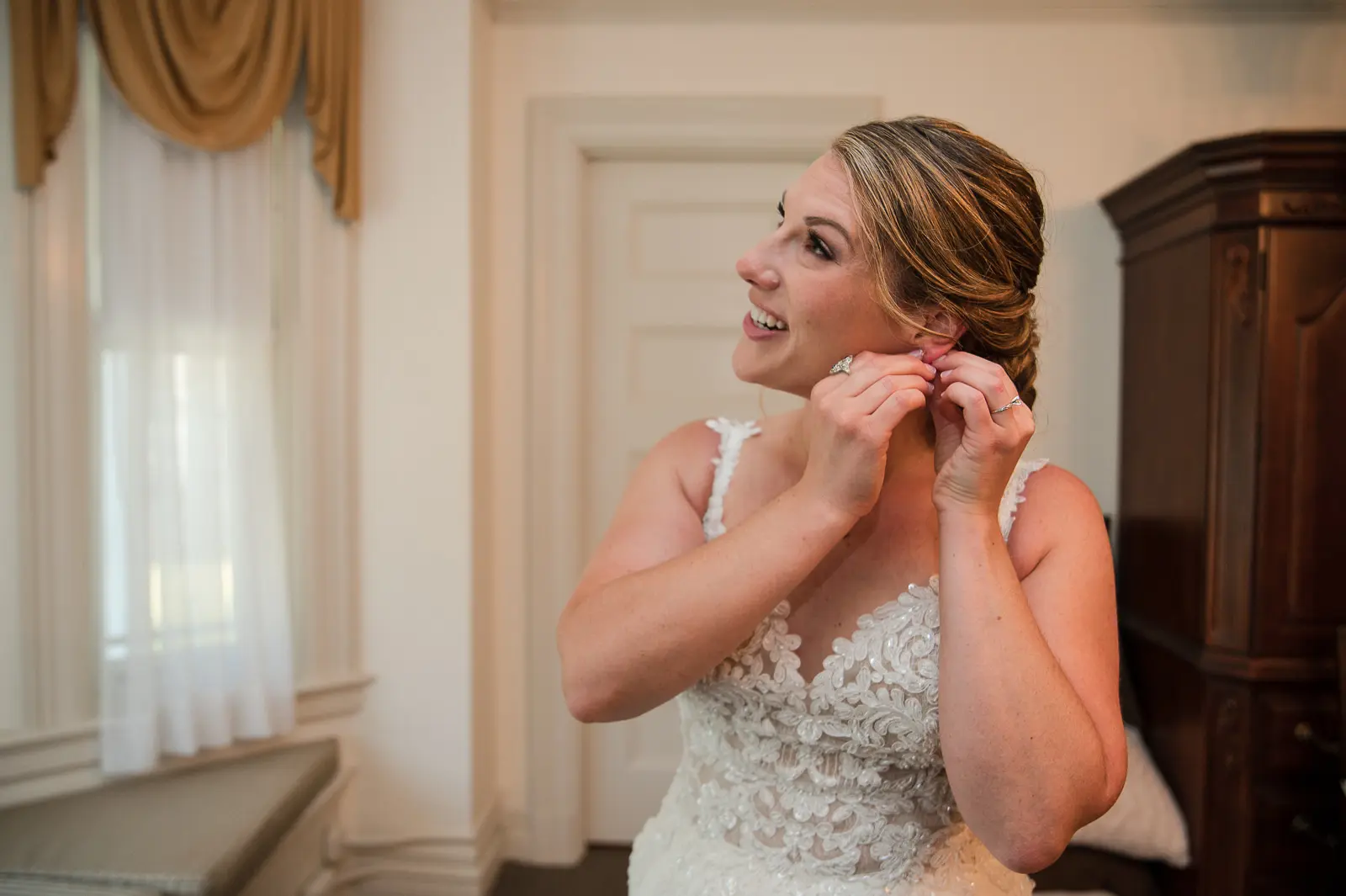 Real Bride in Beaded Lace Organza Wedding Dress Called Savannah By Maggie Sottero