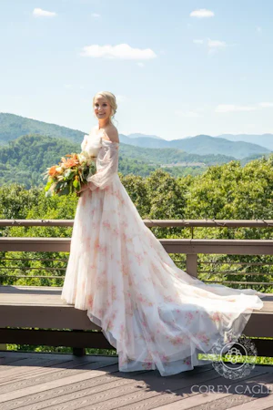 Bride wearing Nerida wedding dress by Sottero and Midgley
