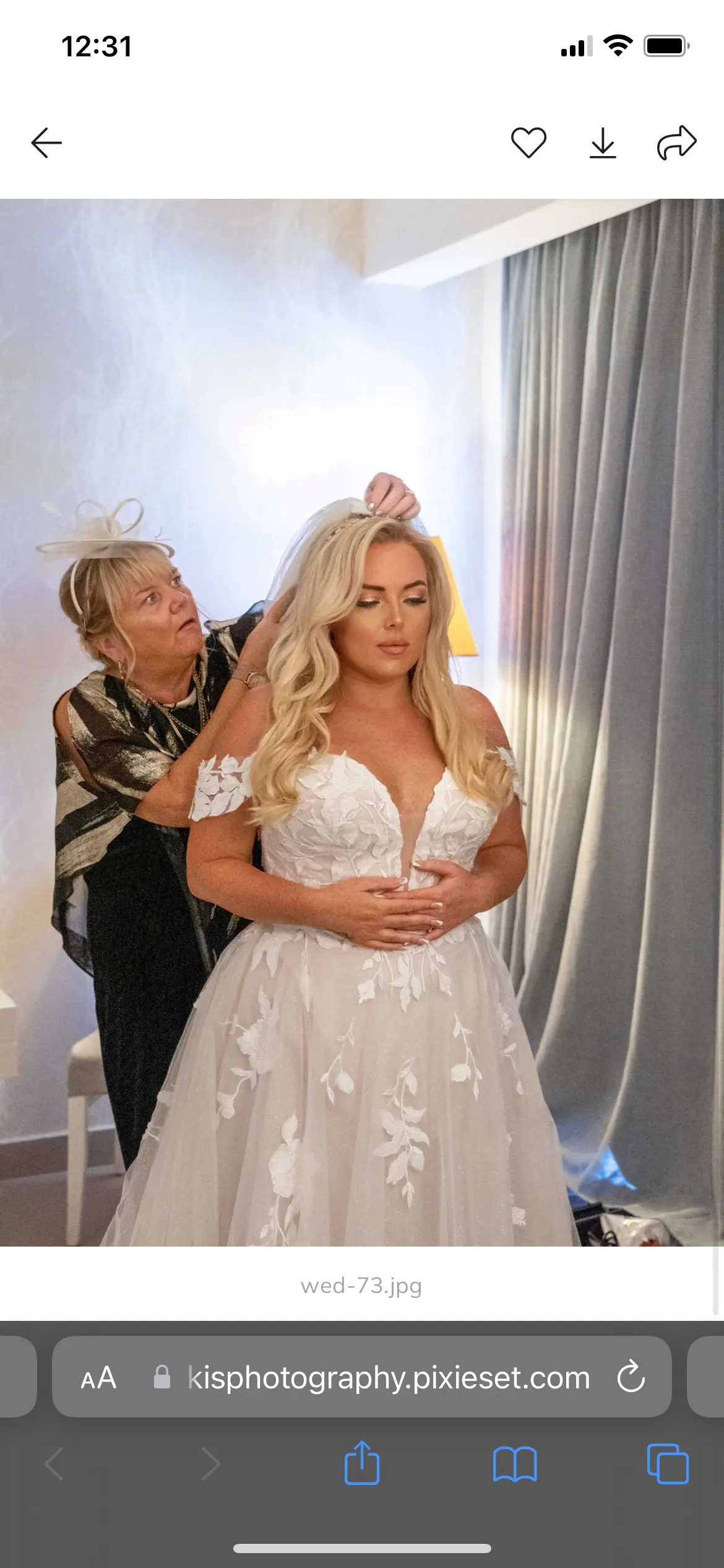 Bride Getting Ready Wearing Sexy Boho Wedding Dress Called Hattie Lane Marie by Rebecca Ingram.