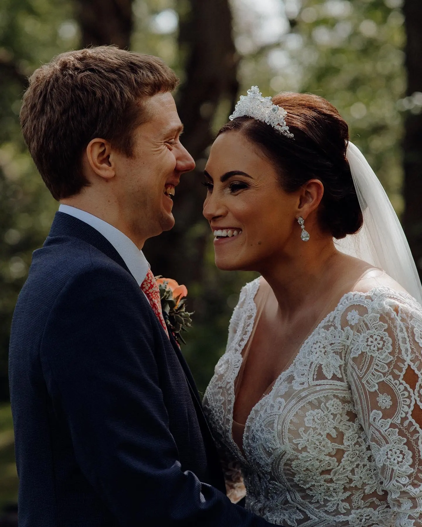 Groom With Bride In Long Sleeve Lace Tulle Ball Gown Wedding Dress Called Mallory Dawn By Maggie Sottero