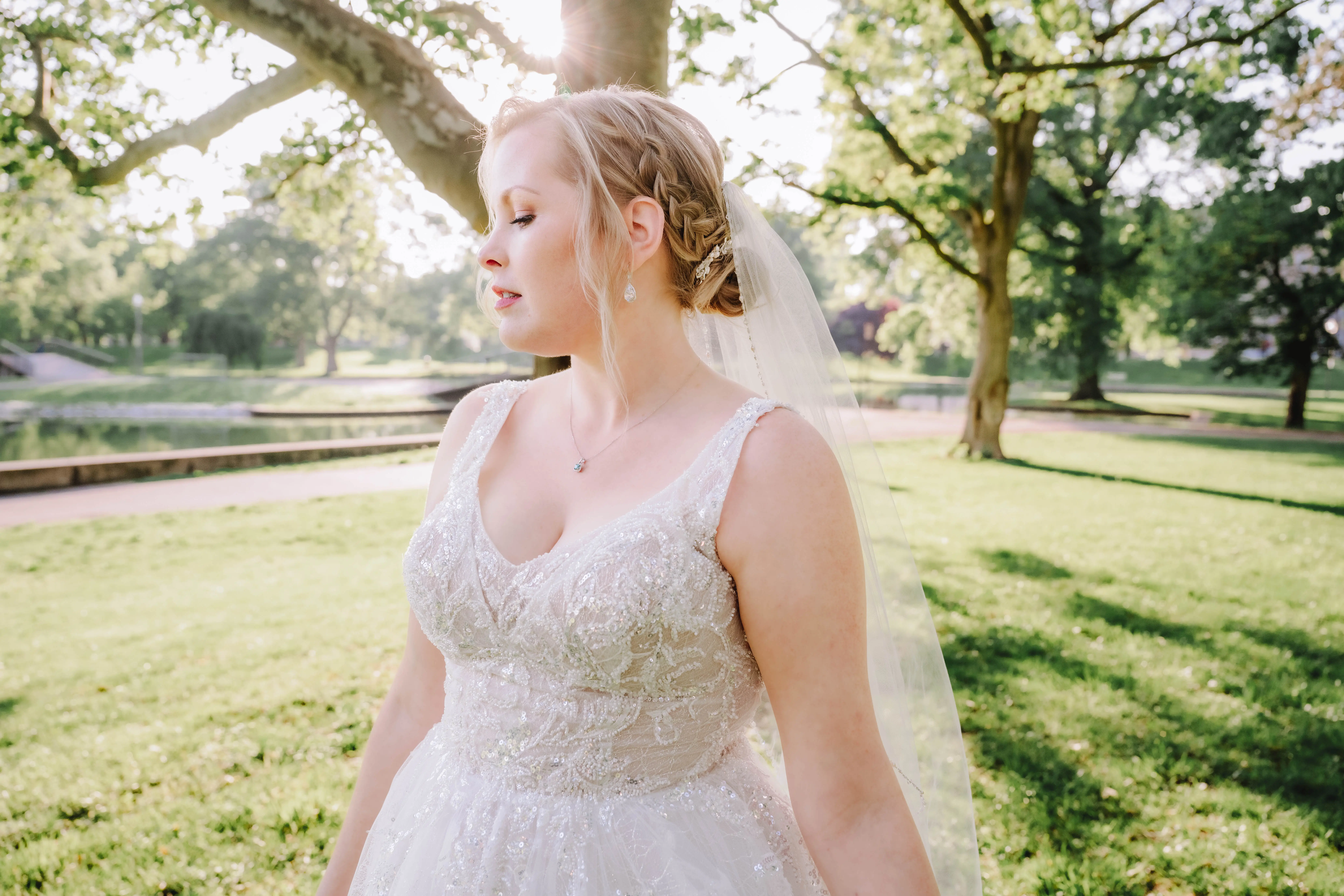 Bride In Sequin V-Neck Verina Sottero and Midgley