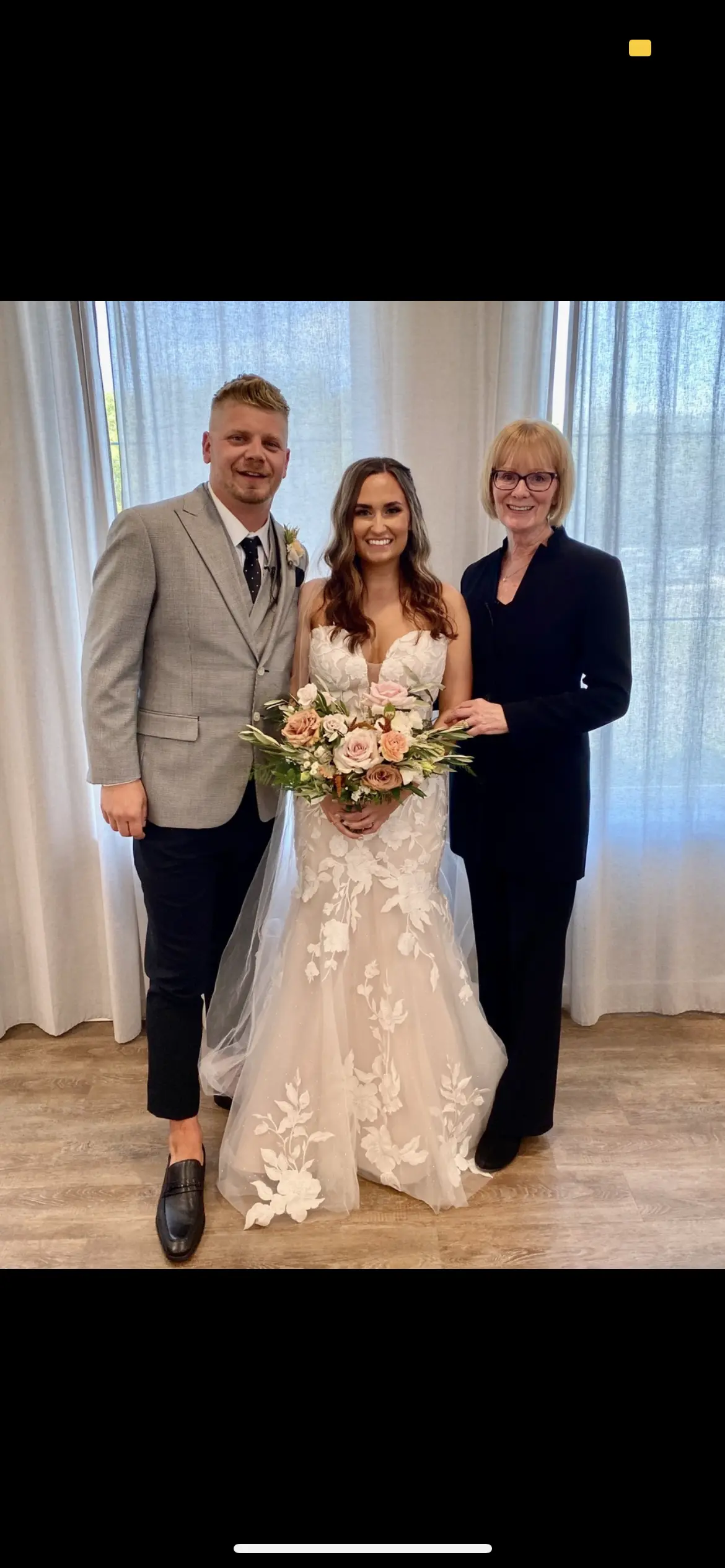 Groom With Bride Wearing Strapless Mermaid Wedding Dress Hattie By Rebecca Ingram