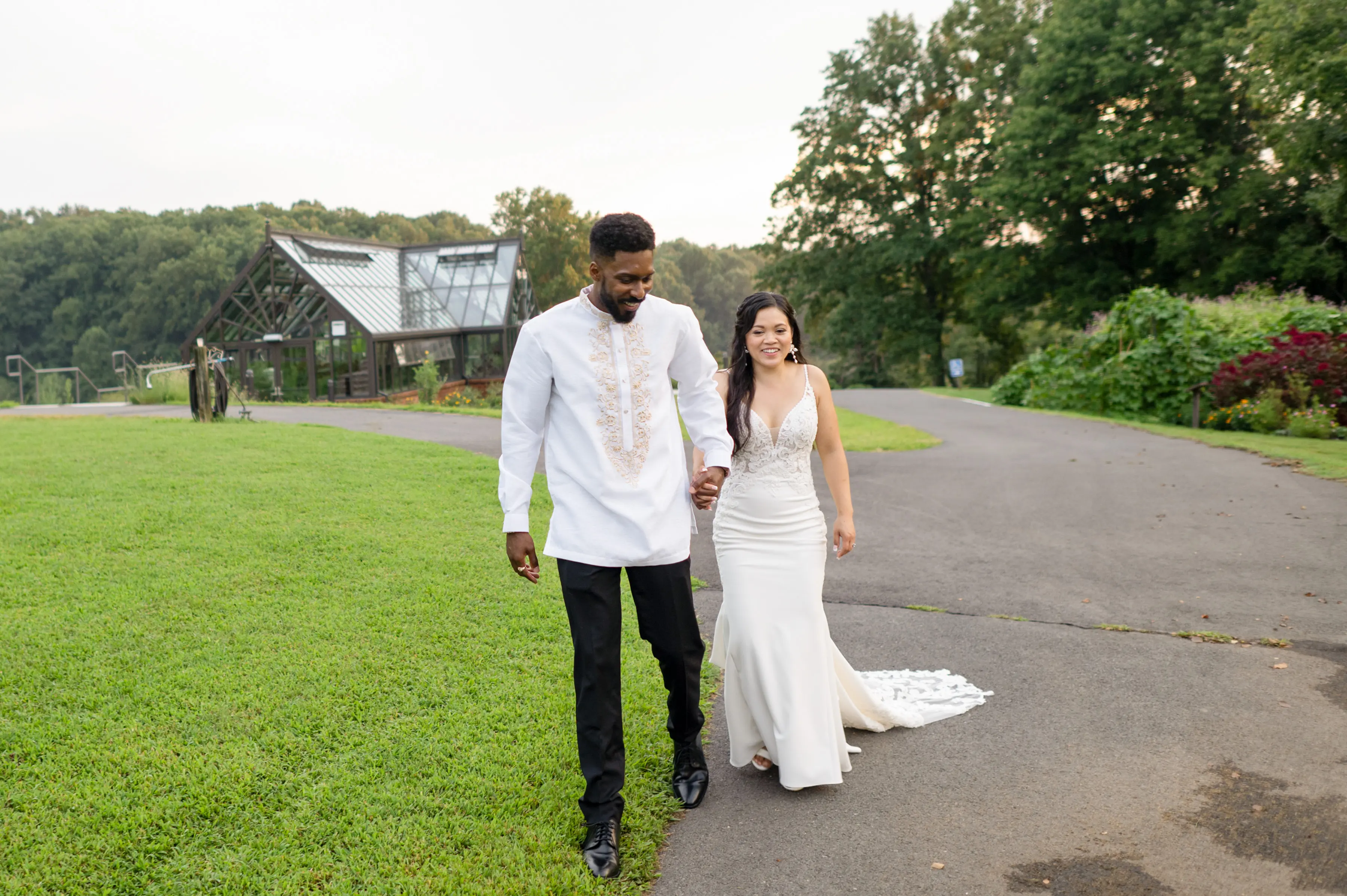 Groom With Bride Wearing Romantic Mermaid Wedding Dress Nikki By Maggie Sottero