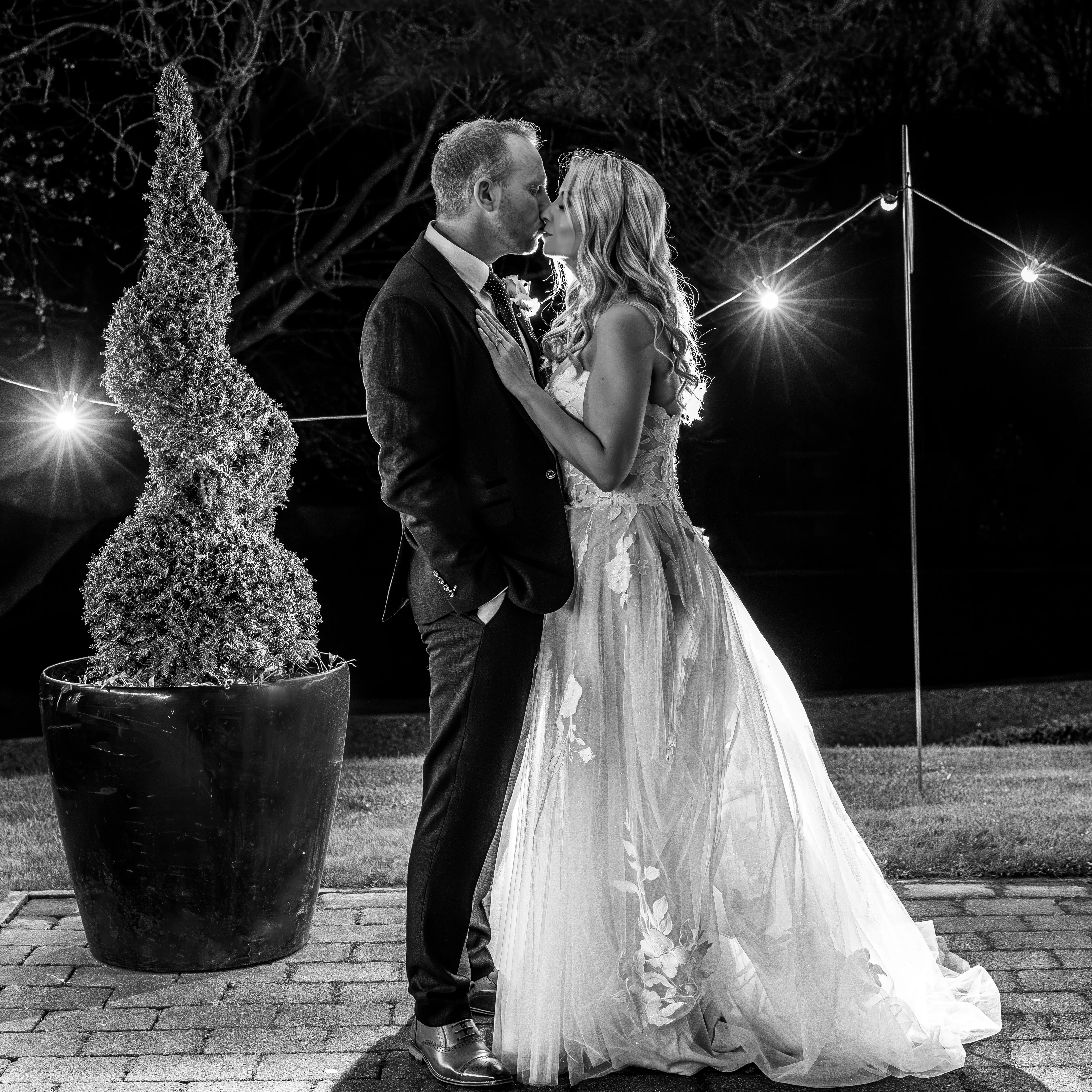 Bride In Sweetheart A-line Hattie Lane Lynette Rebecca Ingram With Groom