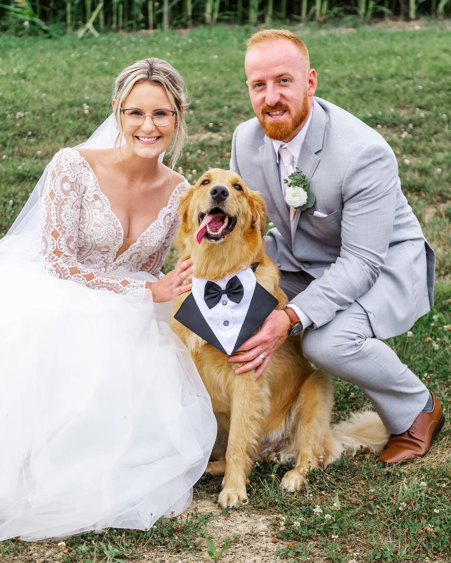 Groom With Bride Wearing Romantic Long Sleeve Ball Gown Mallory Dawn By Maggie Sottero