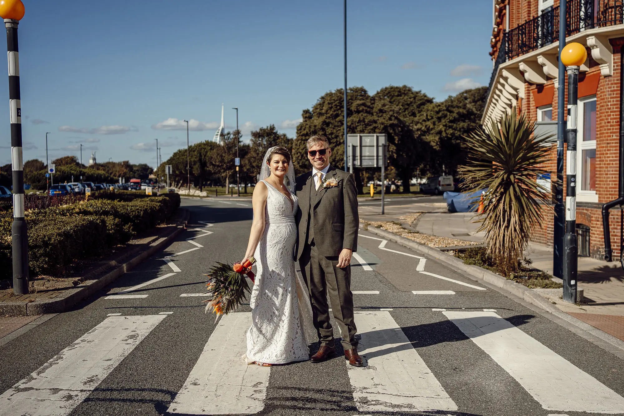 Bride Wearing Boho Lace Wedding Dress Called Burke By Maggie Sottero With Groom