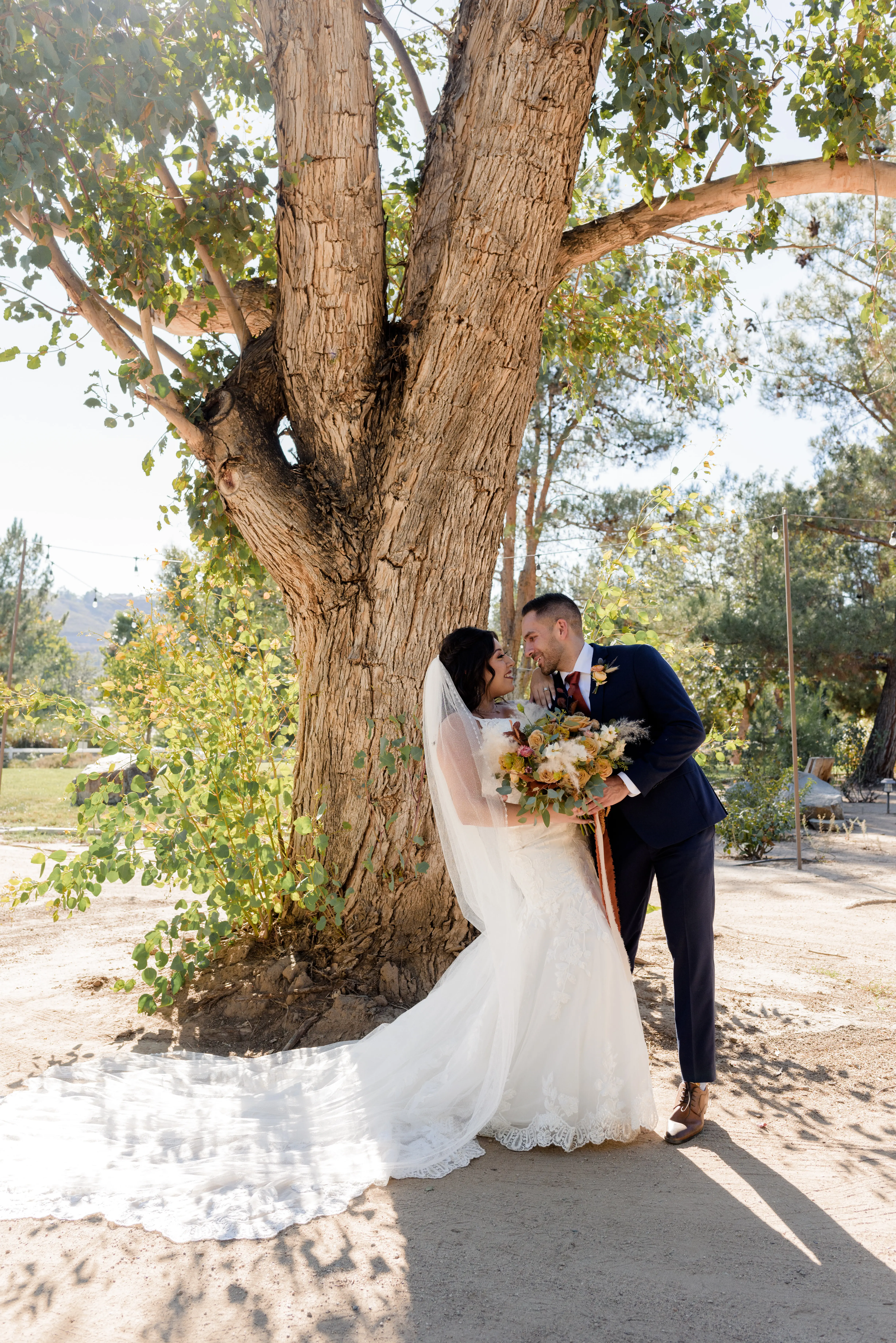 Real Bride in Floral Lace Mermaid Wedding Gown with Beaded Spaghetti Straps Called Giana by Maggie Sottero